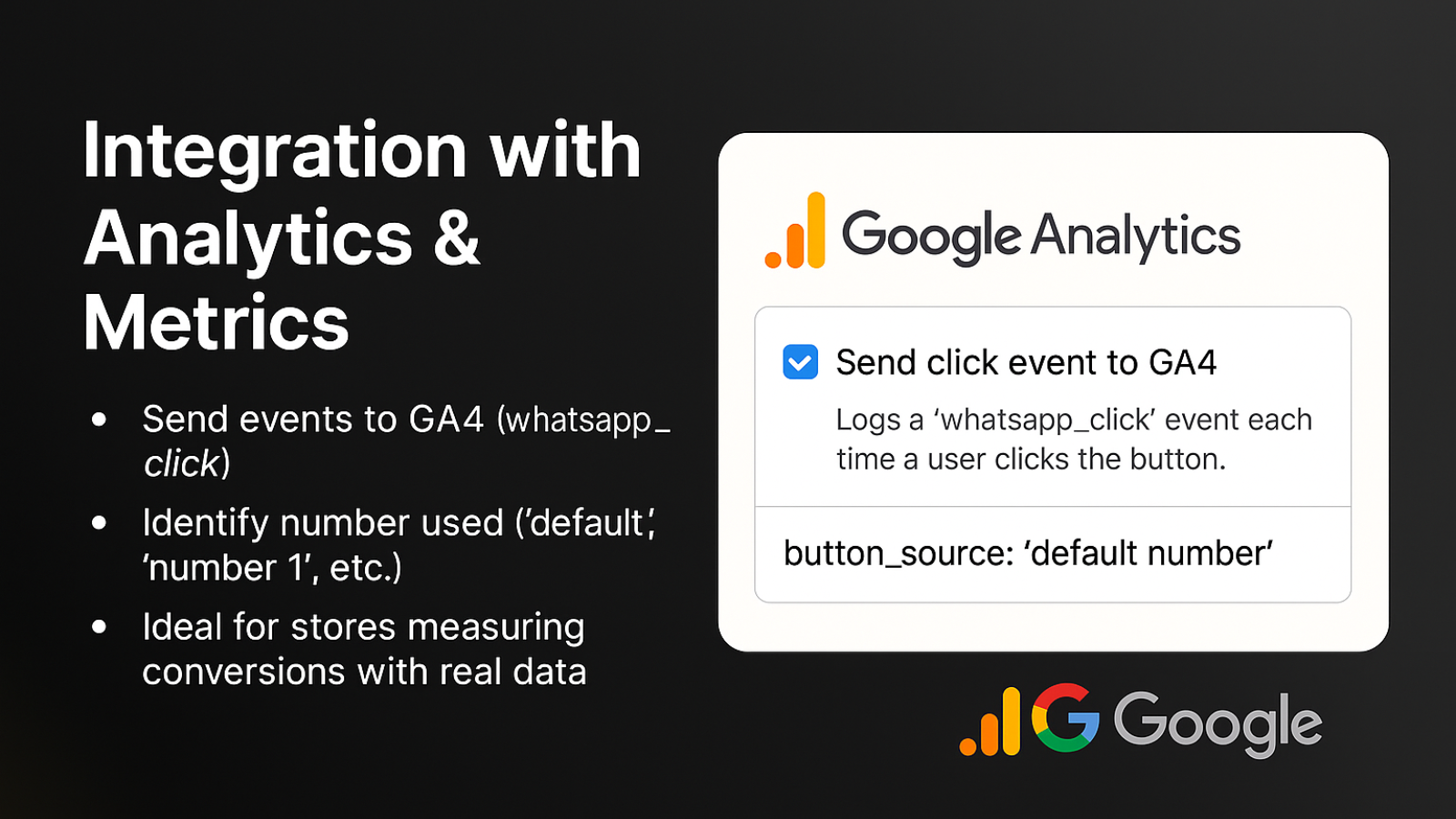 Analytics integration with GA4 event tracking
