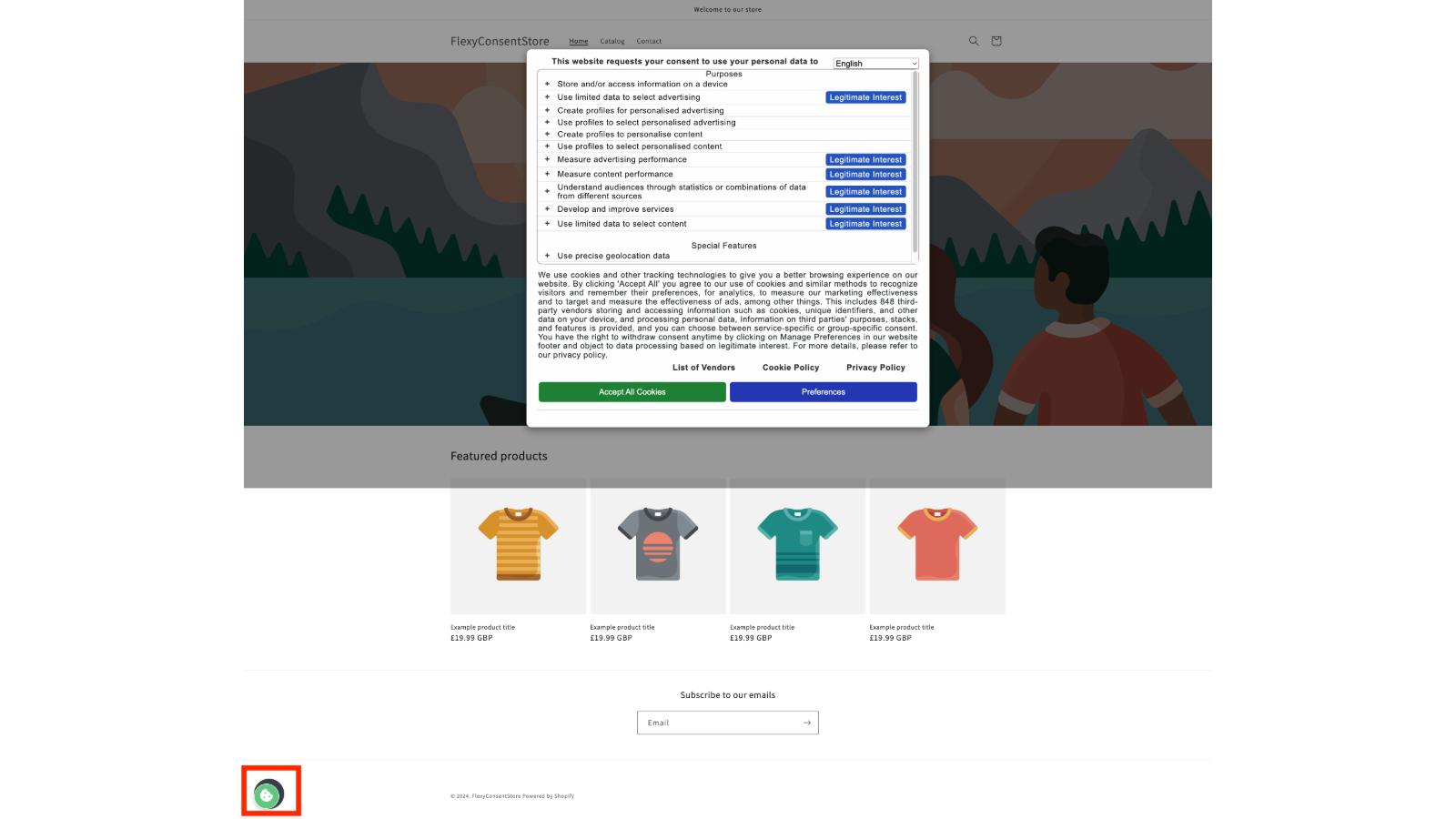 storefront cookie consent