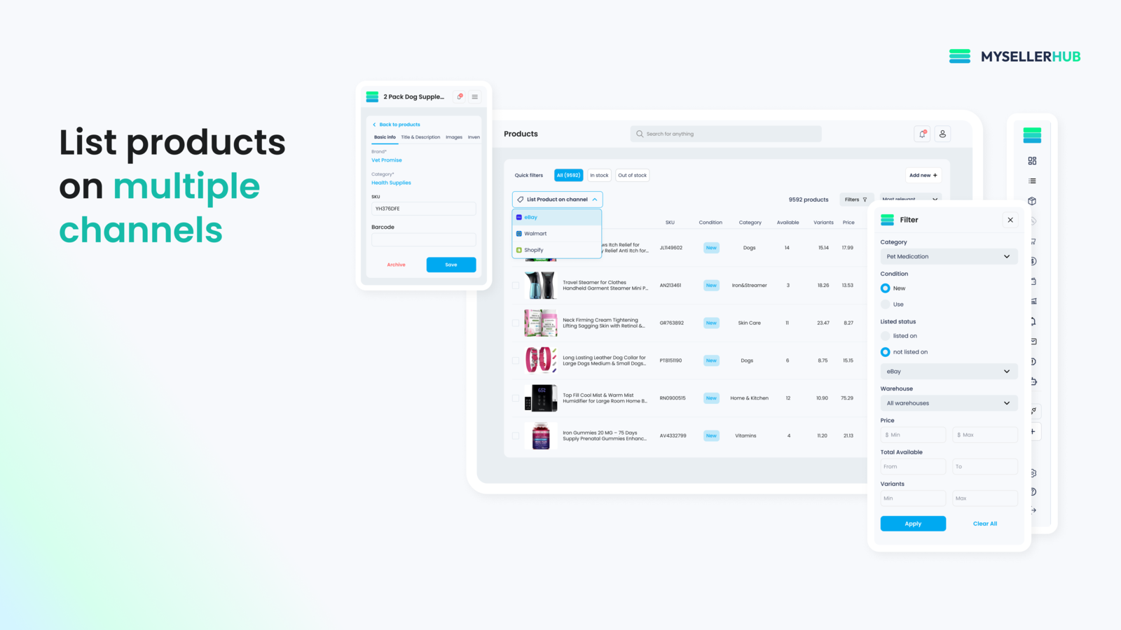 List your products on multi sales channels.