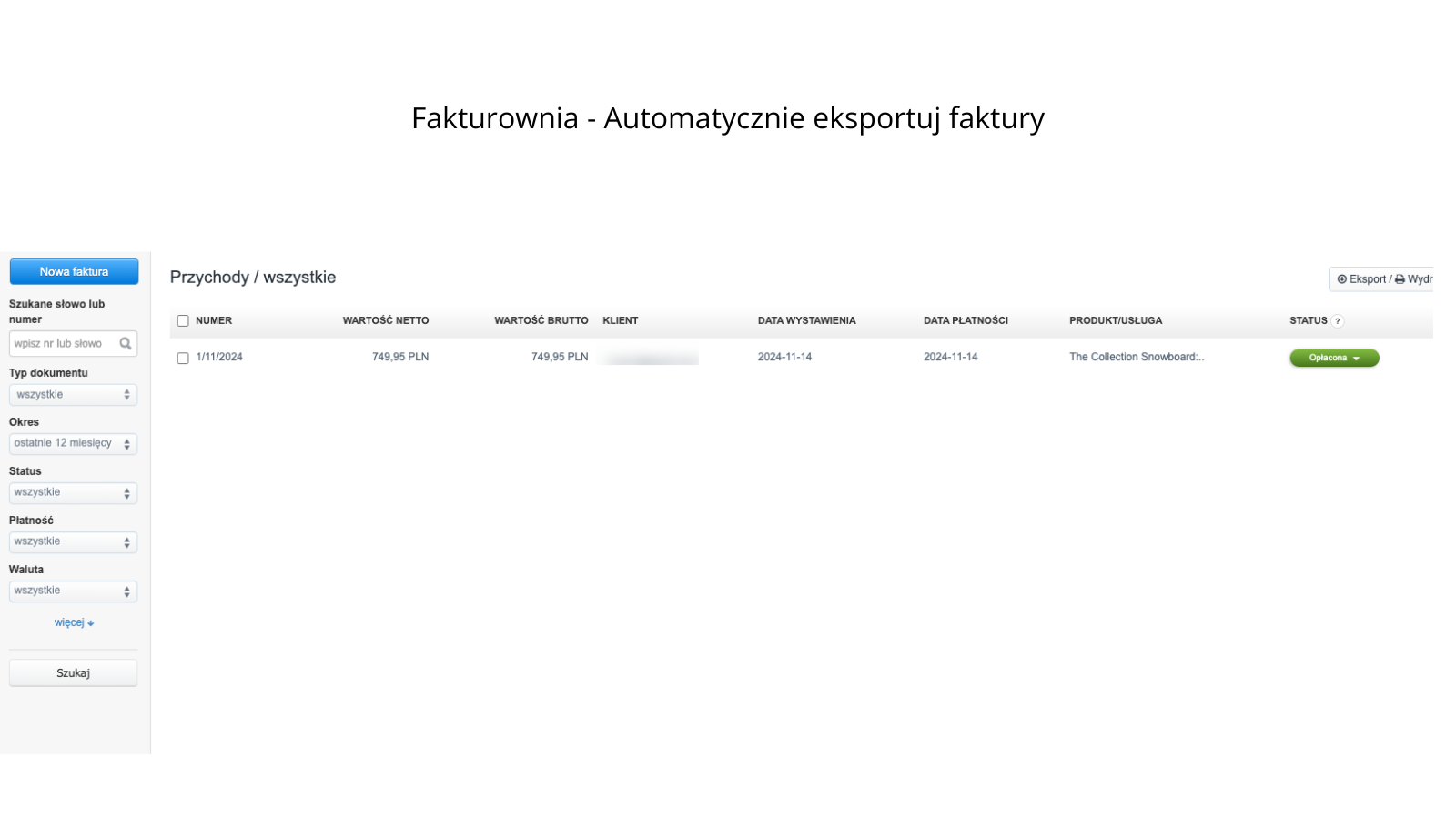 send document to fakturownia