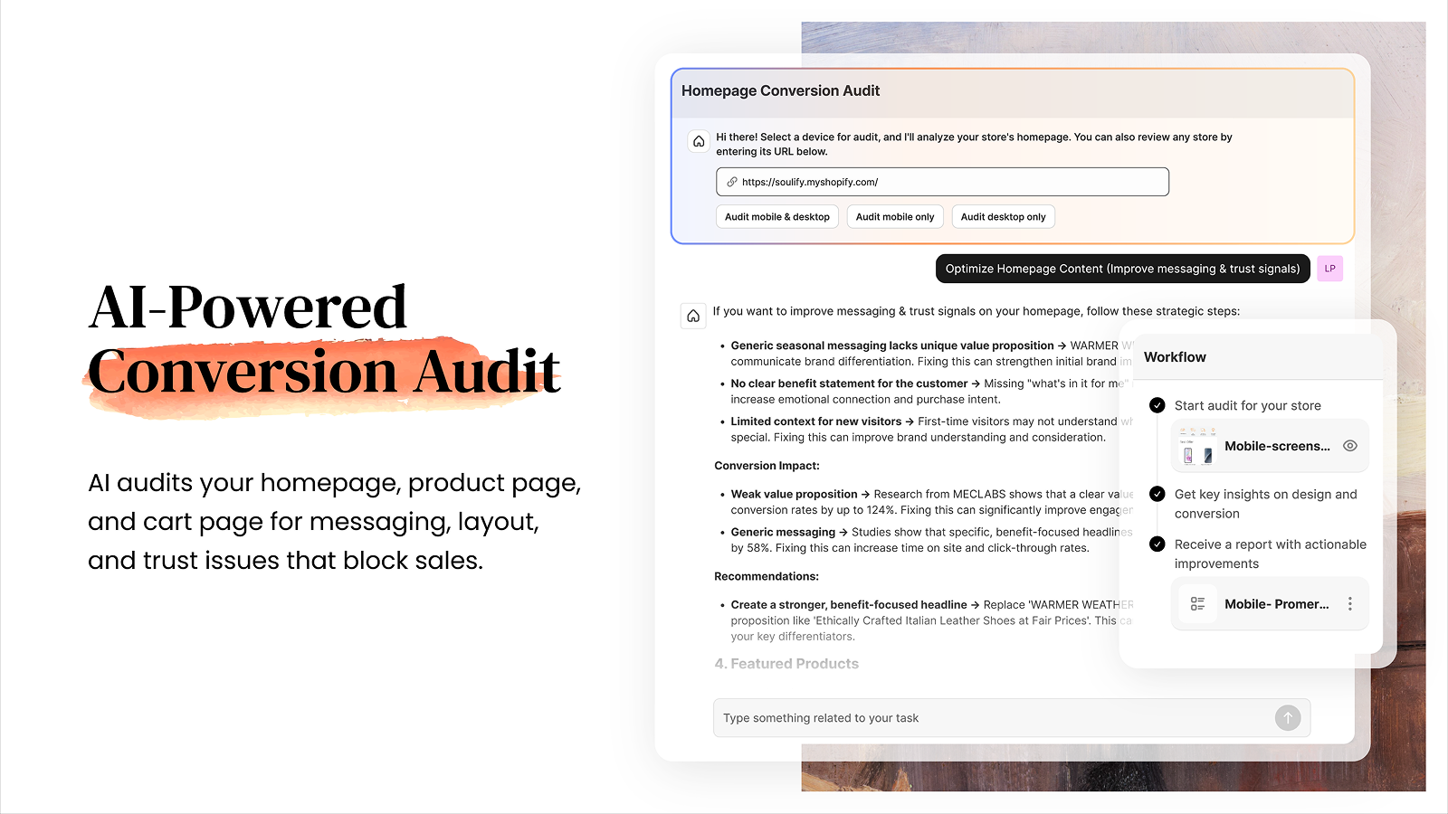 Conversion Audit Report with AI-Driven Fixes