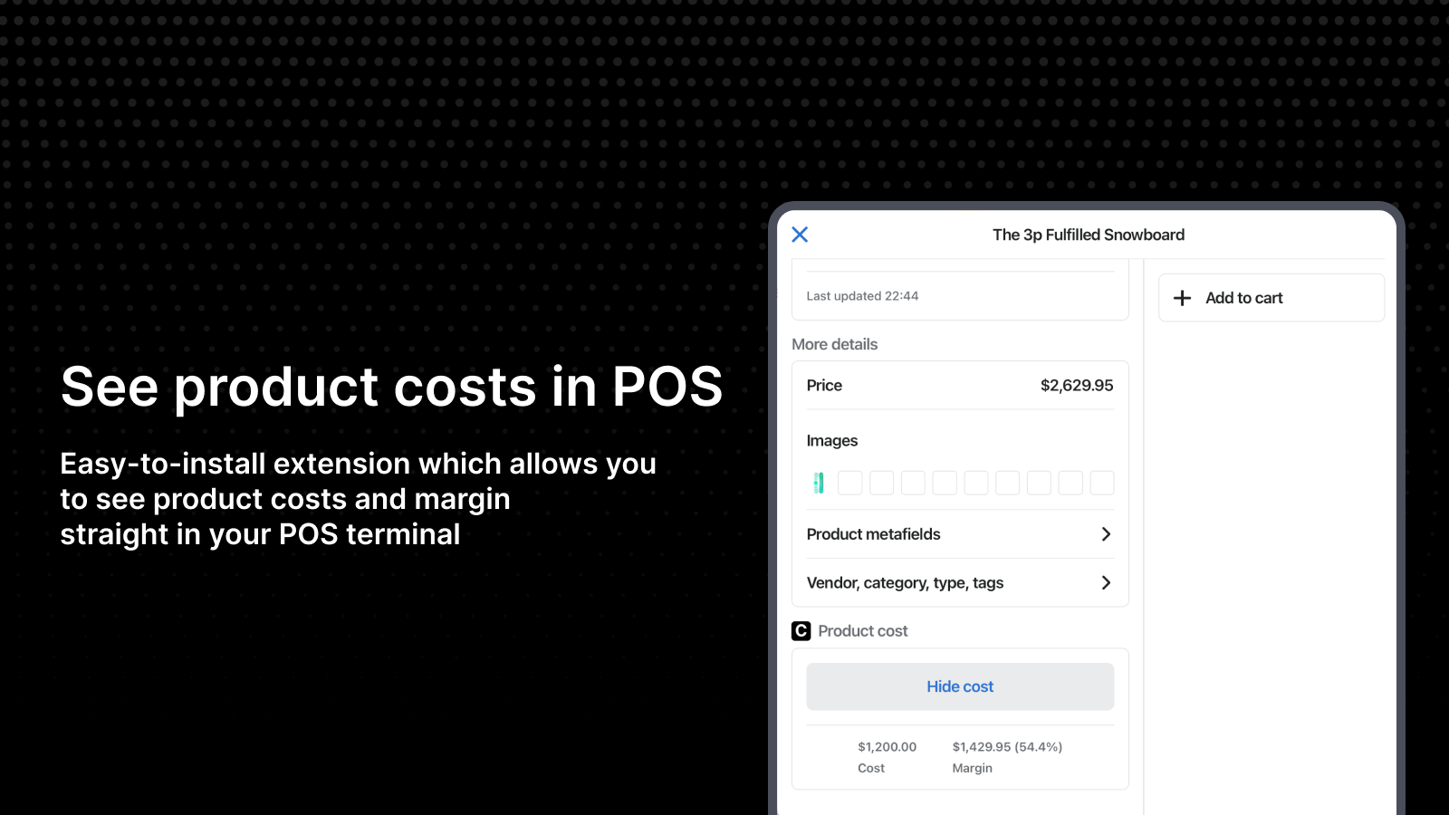 Product cost in POS