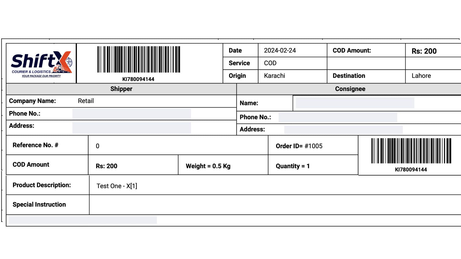 Label Print Option to Print Label After the Booking