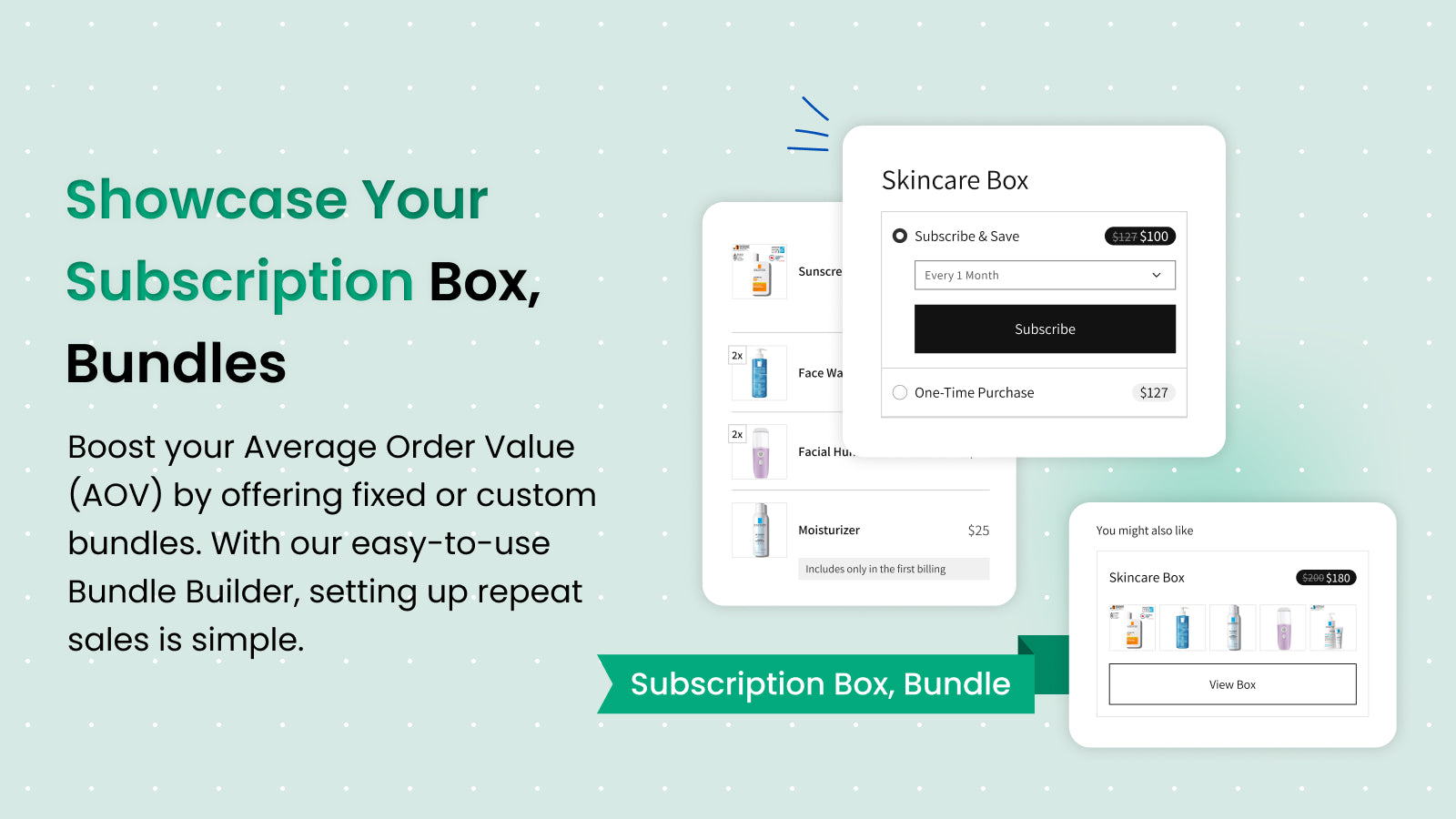 Create subscription boxes and bundles with easy setup options.