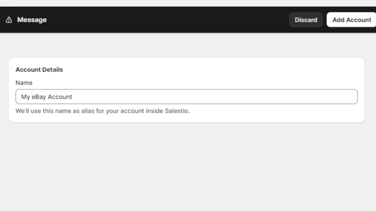 Connect eBay account 