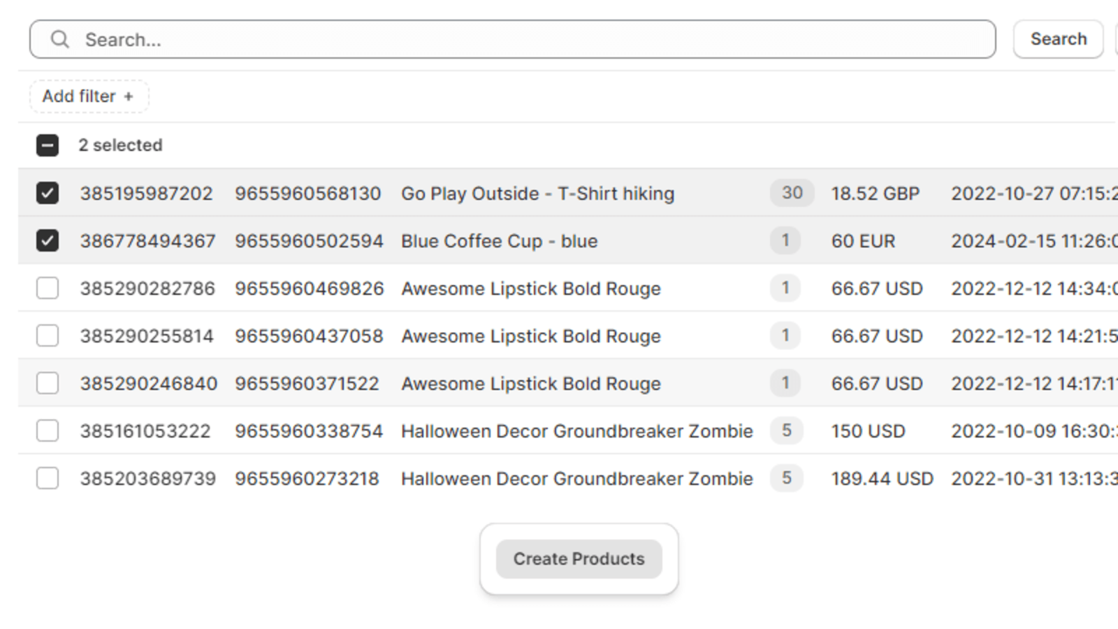 Import eBay listings in bulk