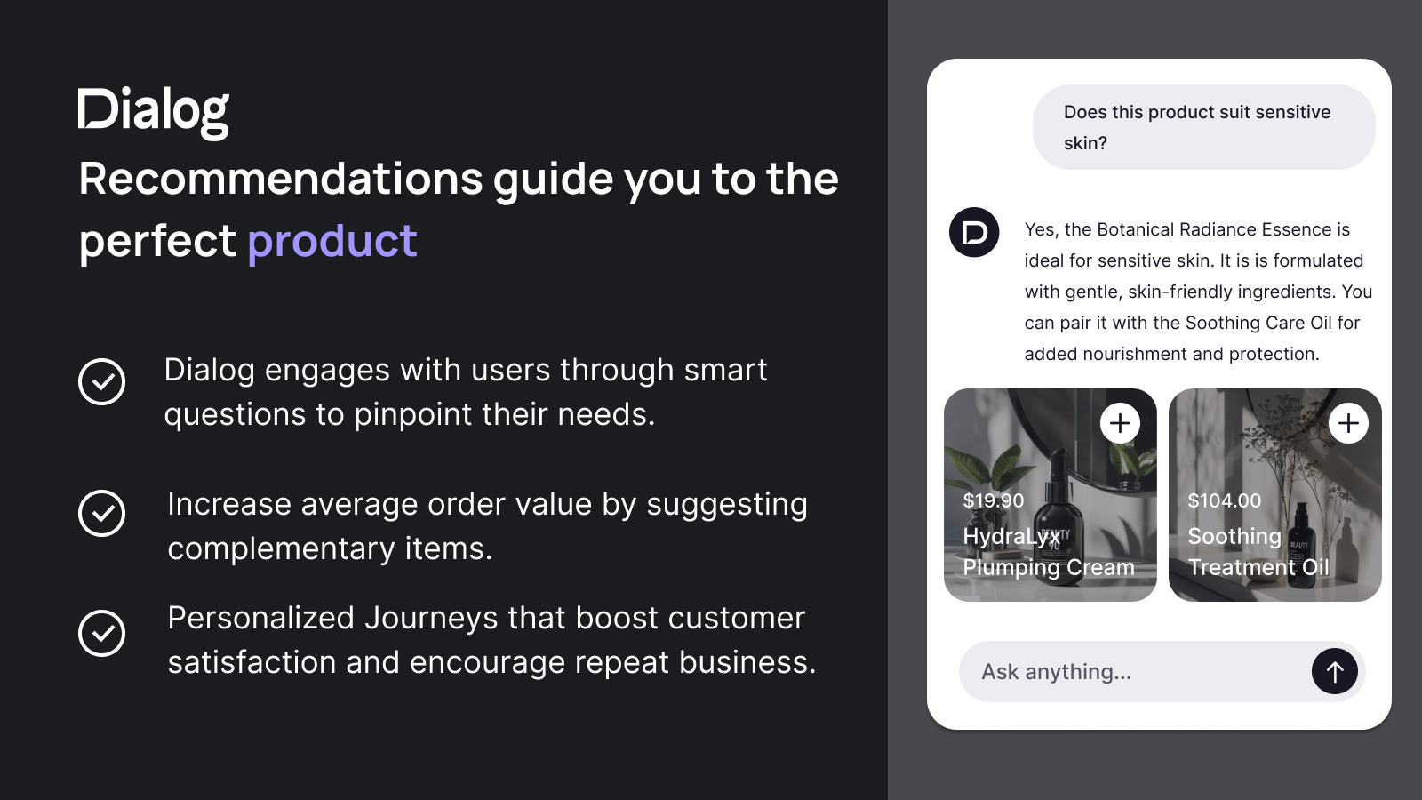 Recommendations guide your customers to the perfect products