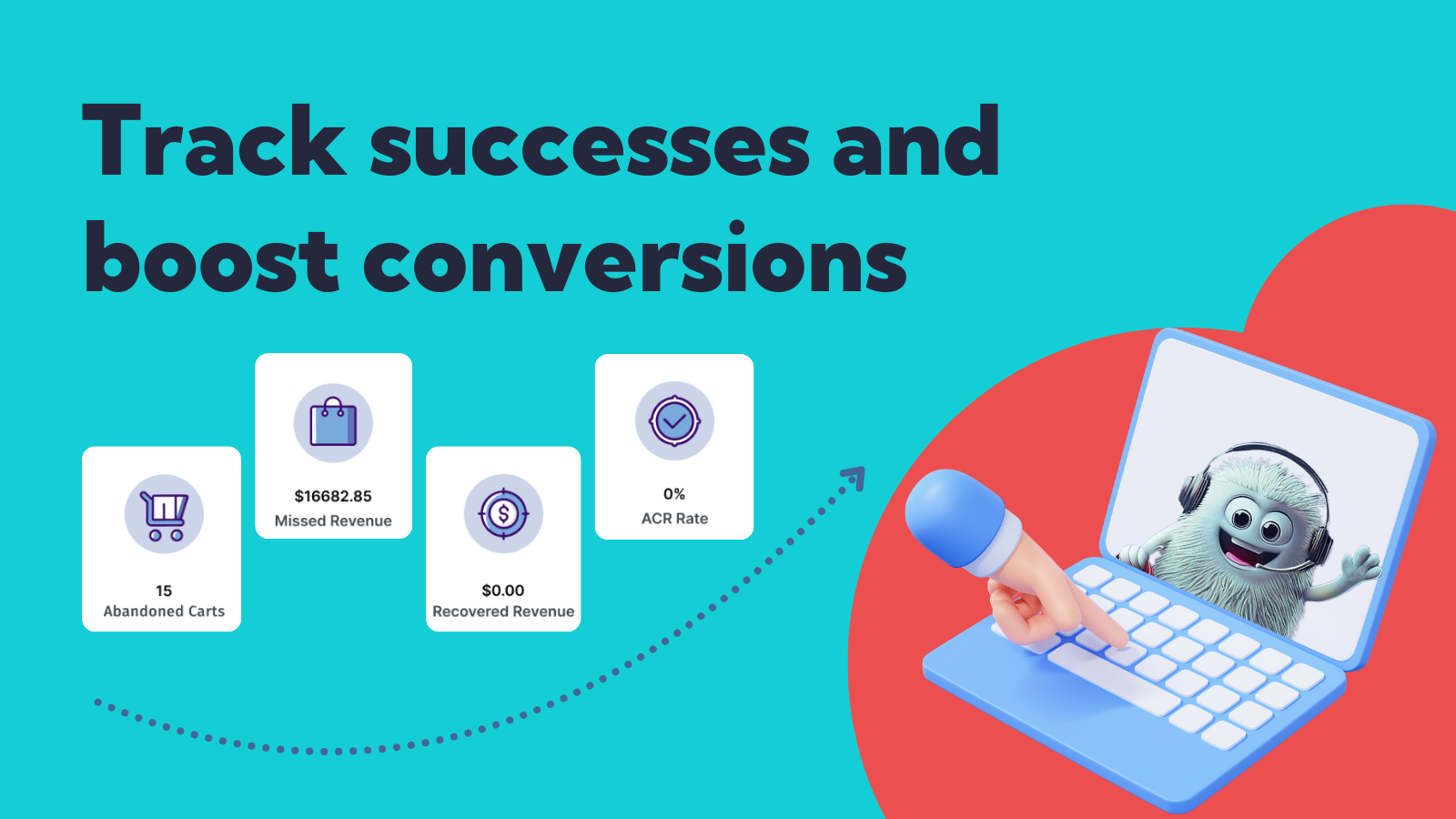 The merchant can track his conversations from Cartkeeper