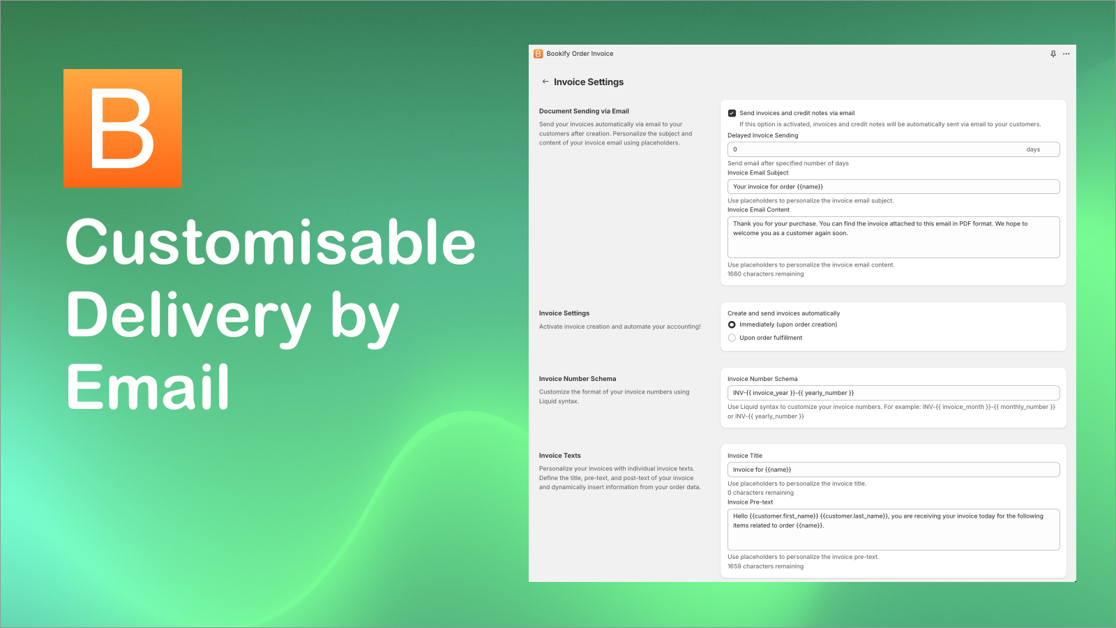 Customisable Delivery