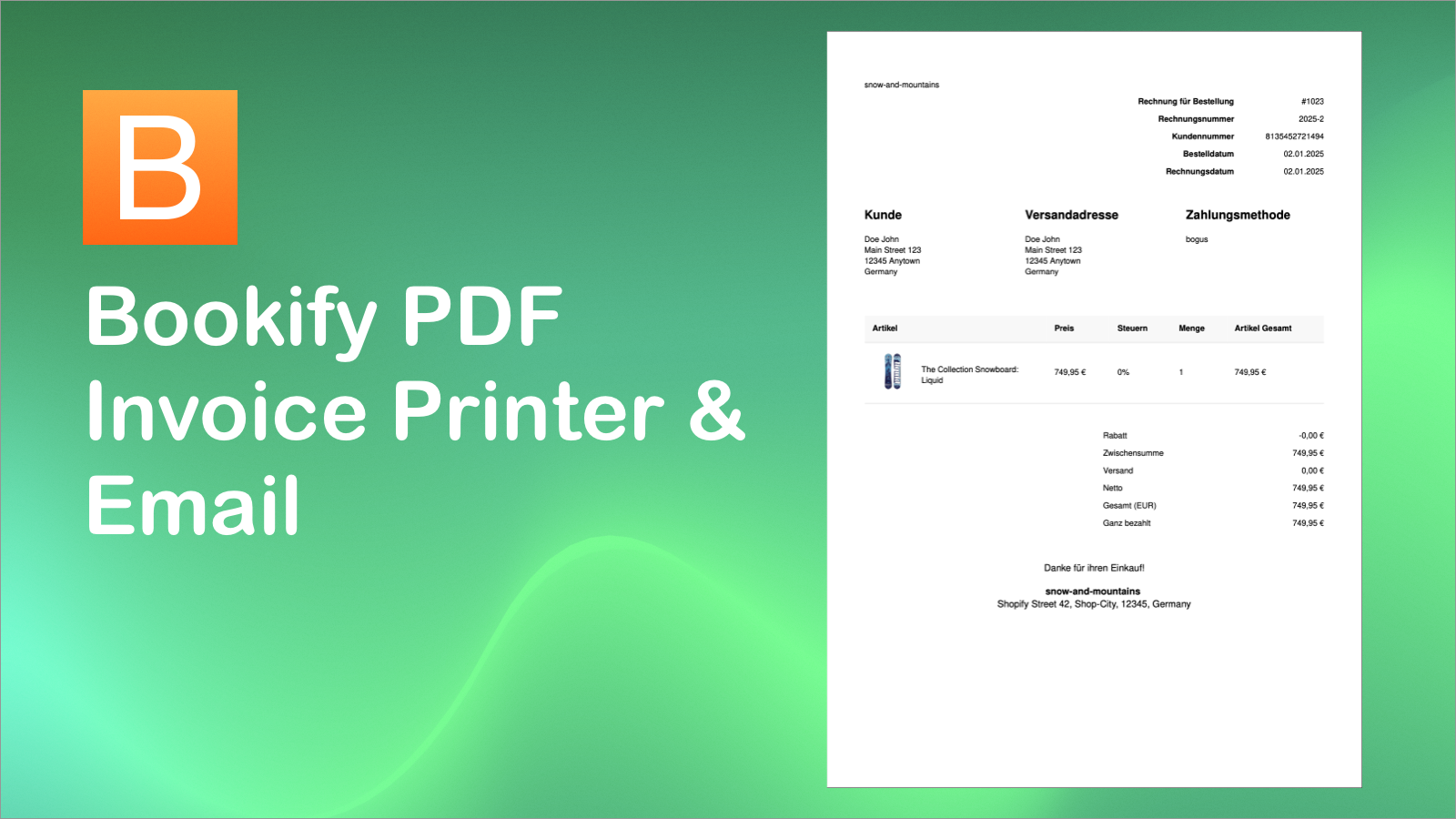 PDF Invoice Printer & Email