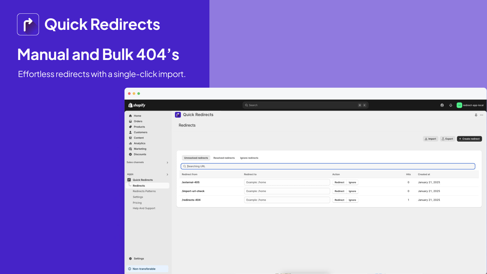 Improve user experience by managing errors through redirects.