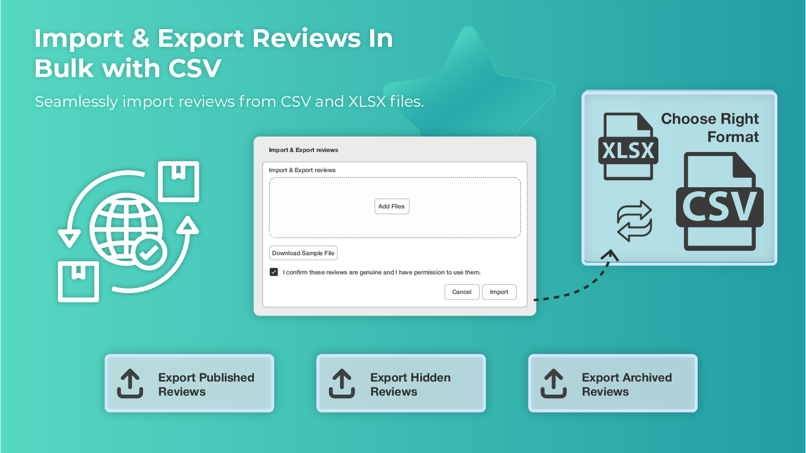Trueview Import & Export Reviews