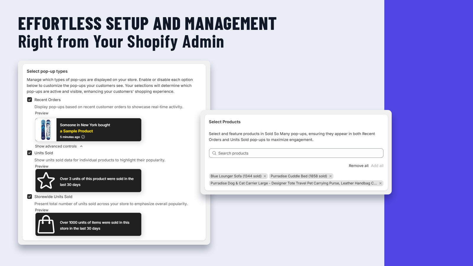 Sold So Many: Sold Popups