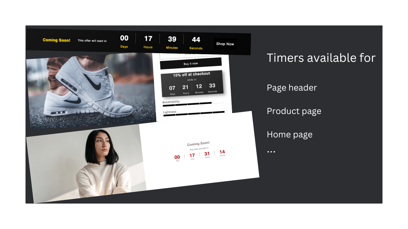 Shopify App, Countdown Timer Bar, flash sales, urgency