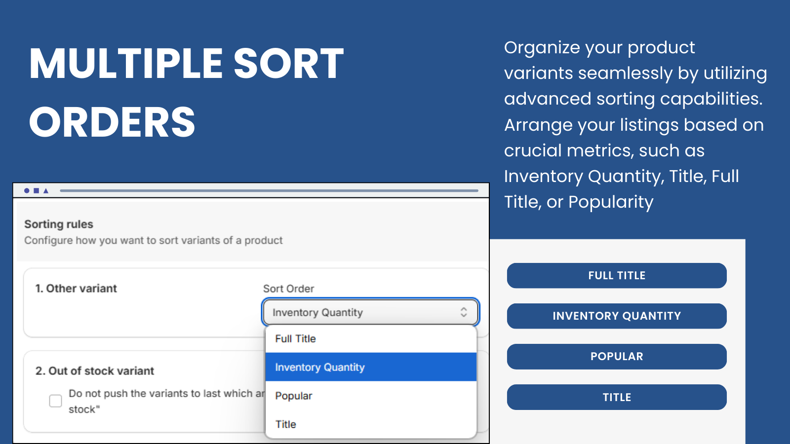 Multiple sort orders