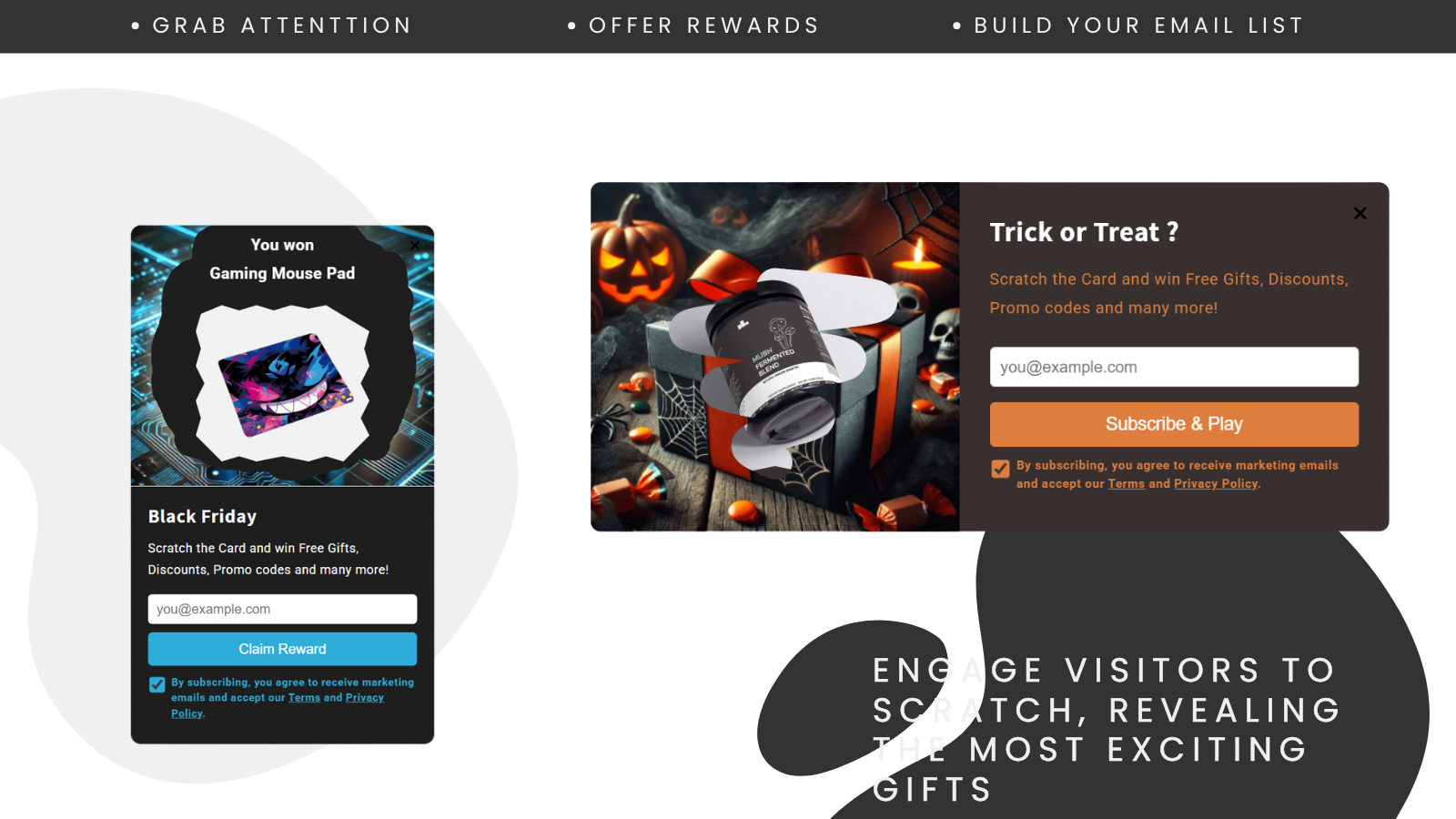 scratch and win pop ups