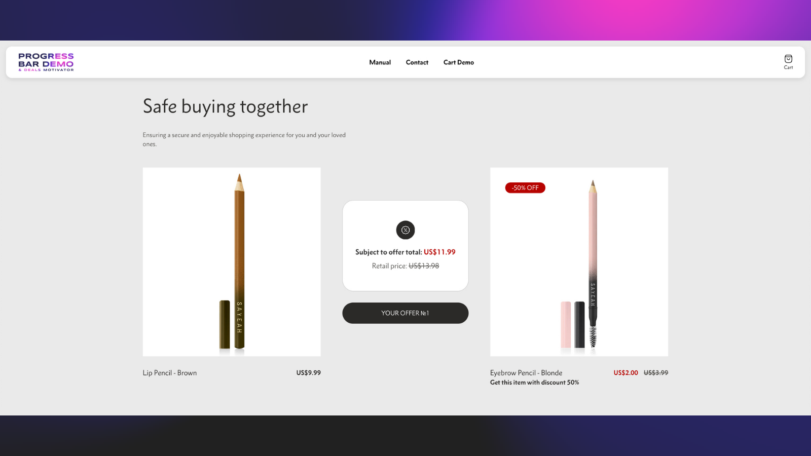 Progress Bar & Deals Motivator