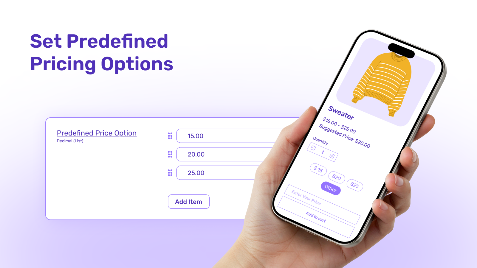 Set Predefined Pricing Options
