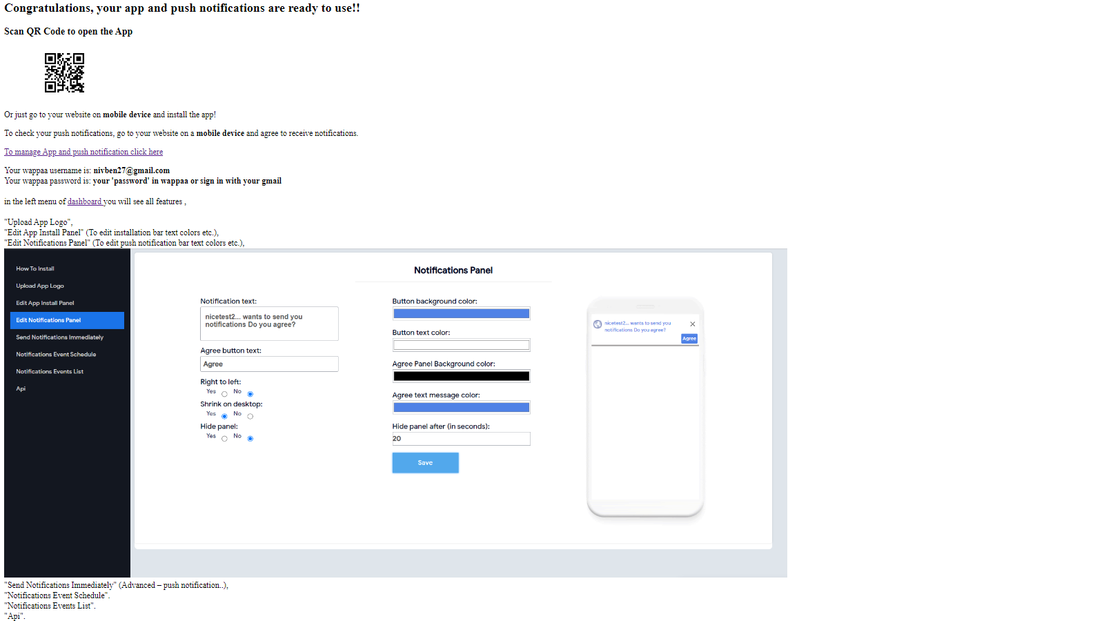 Edit Notifications Panel"(edit push notification text color etc)