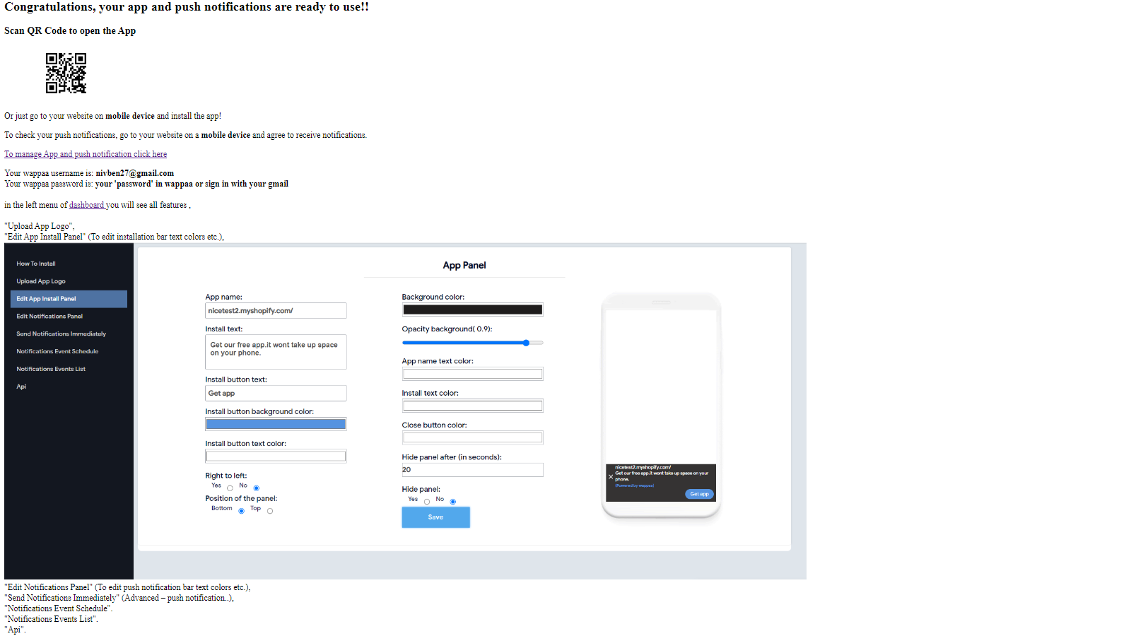 "Edit Installation Panel(edit install panel text color etc..)