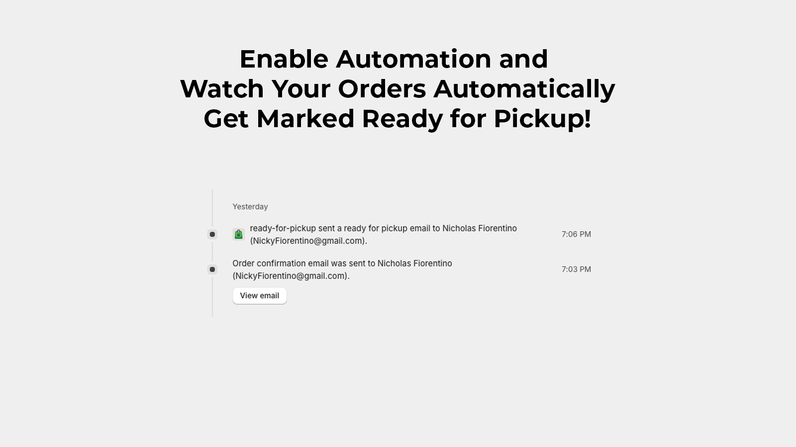 You're automated within minutes! 