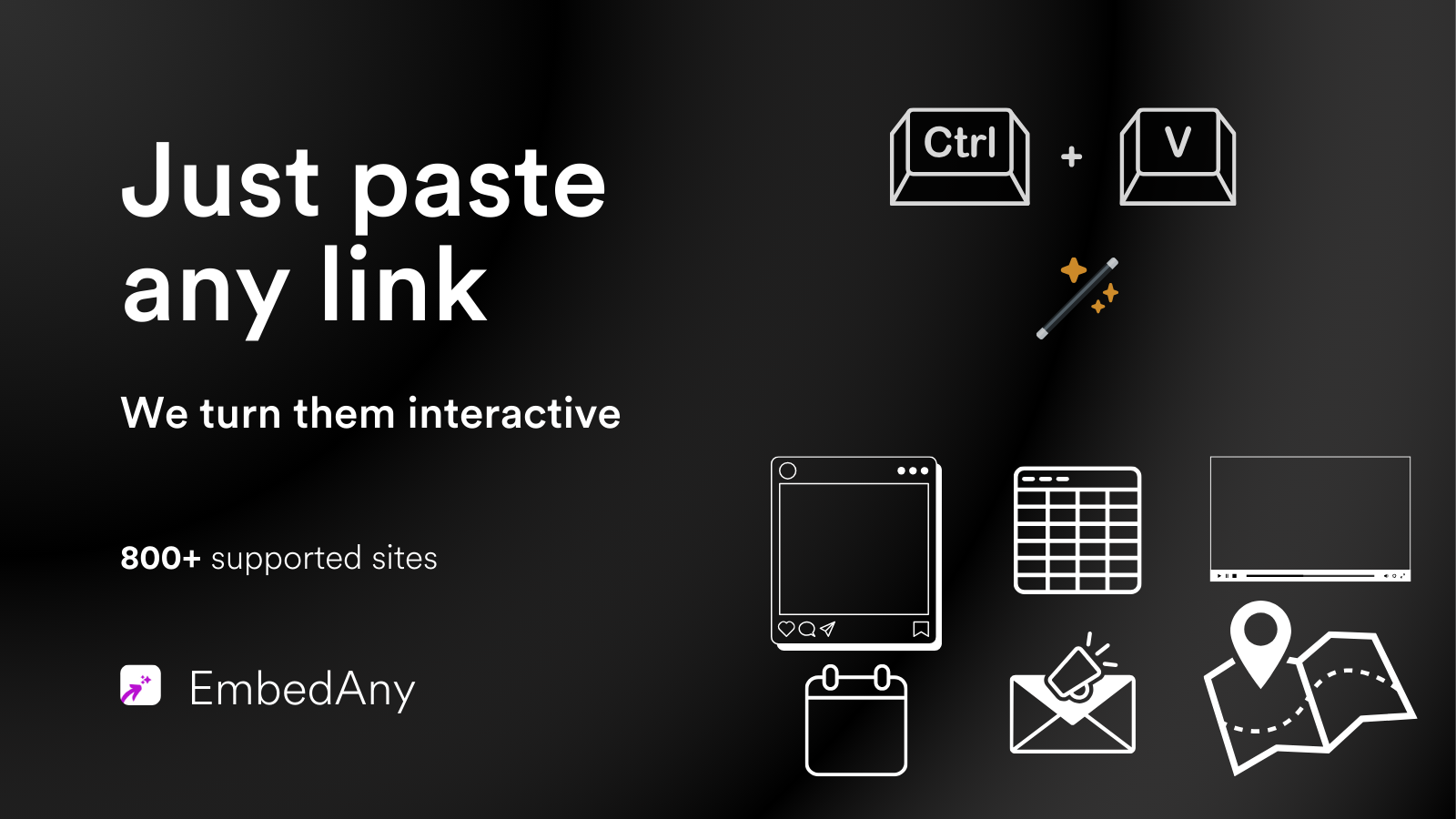 Paste a link, we turn it interactive