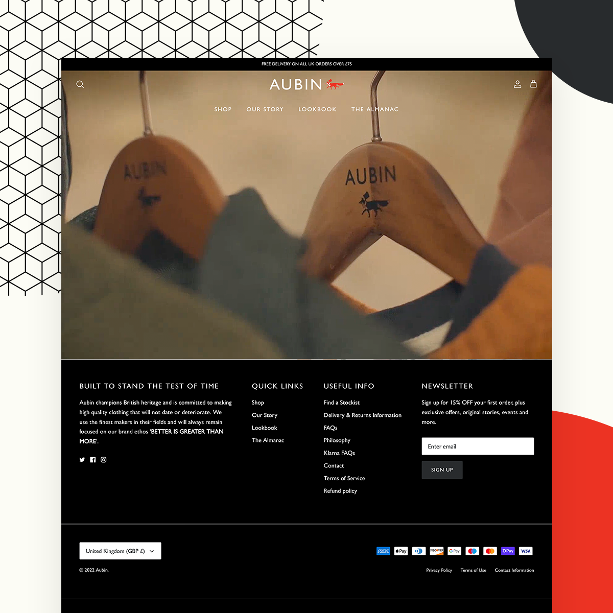 Professional Webstore Development for Aubin & Wills: Premium Menswear Brand