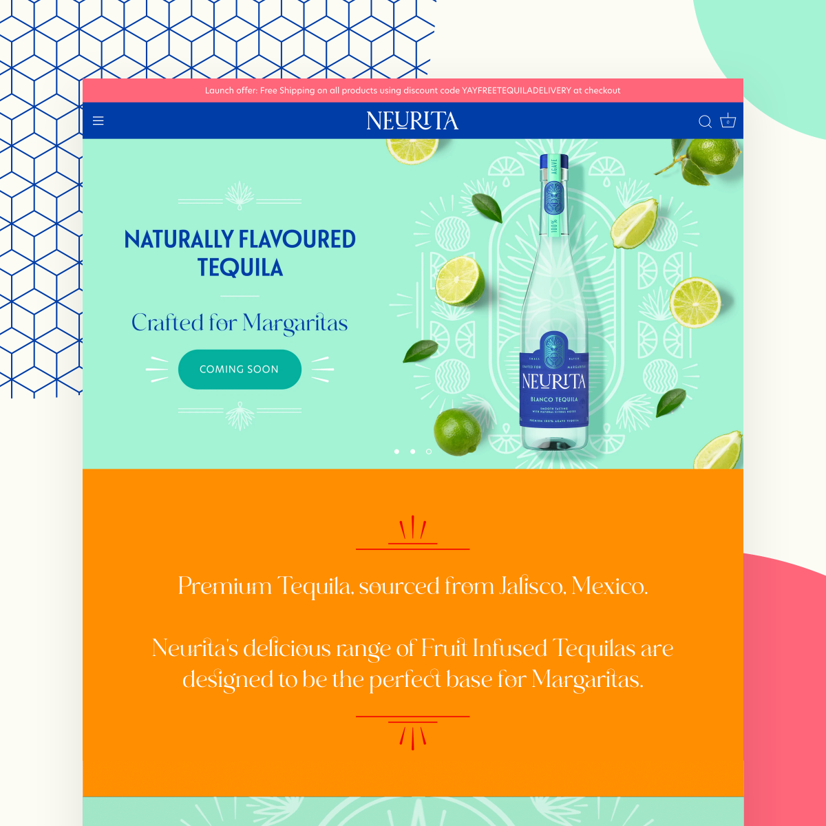 Ecommerce Website Launch for Neurita Tequila: Revitalizing Margaritas