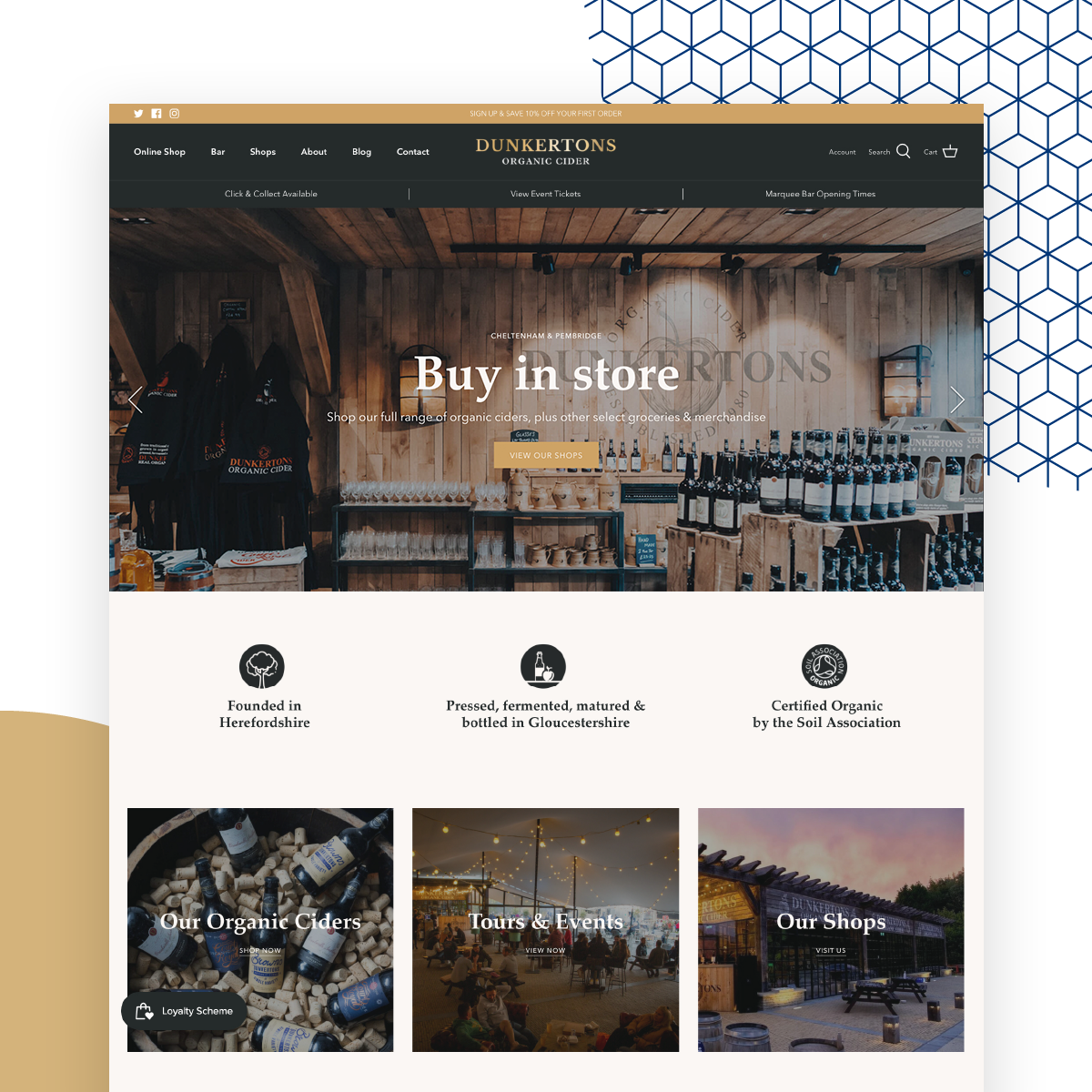 Ecommerce Website Design for Dunkertons Cider: Elevating an Organic Brand