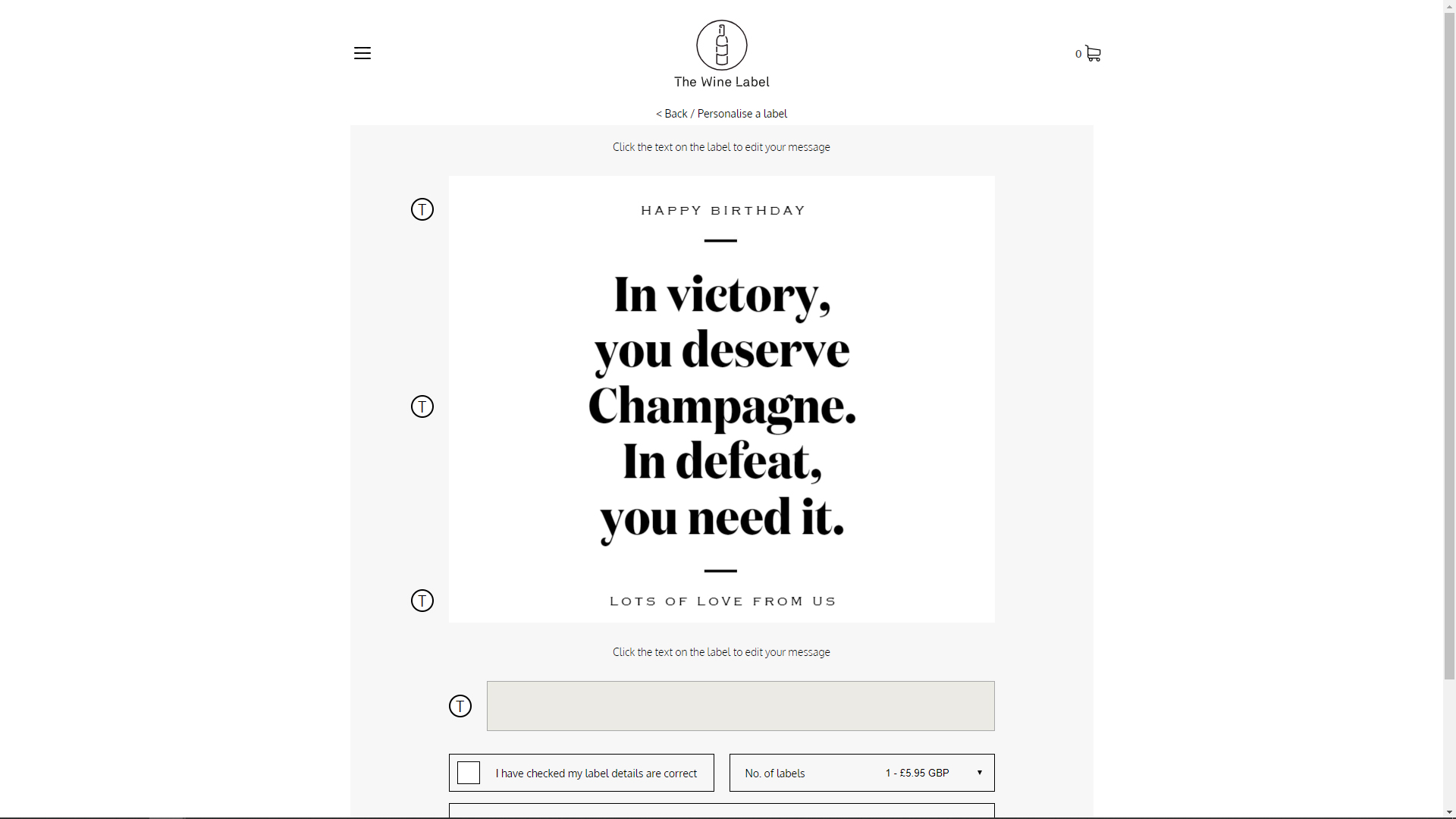 The Wine Label  screenshot