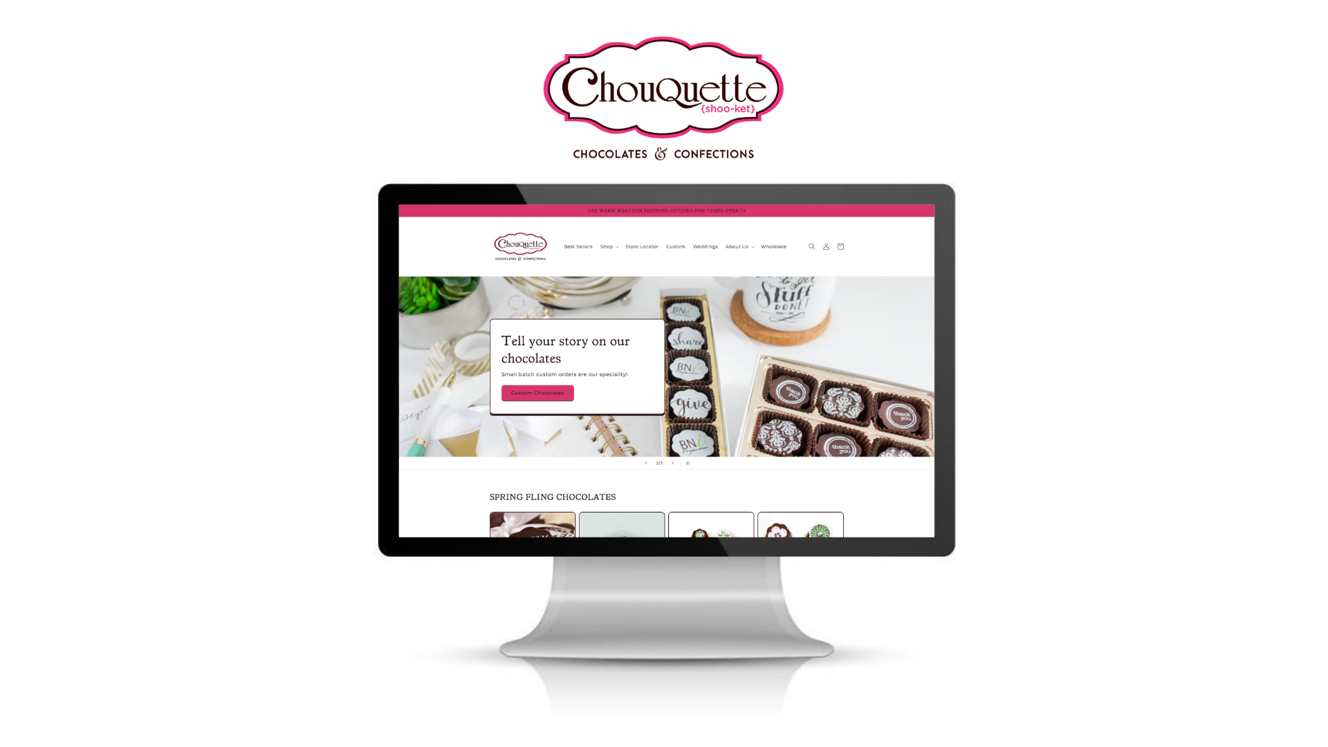 Shopify Store Redesign and Integration for Choquette Chocolate