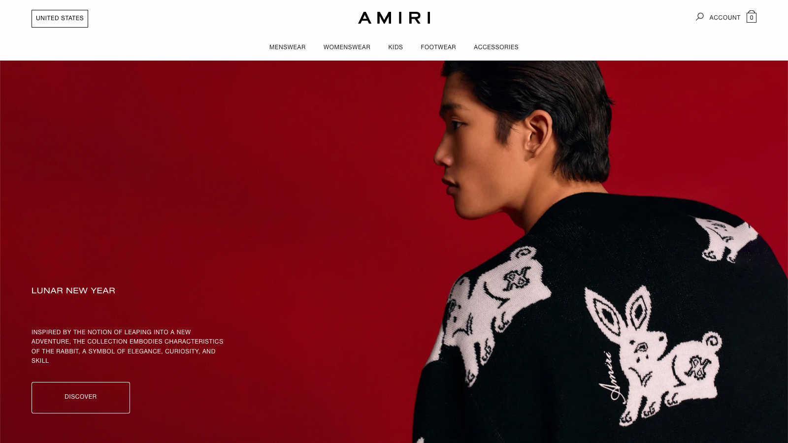 Amiri Shopify Plus Store  screenshot