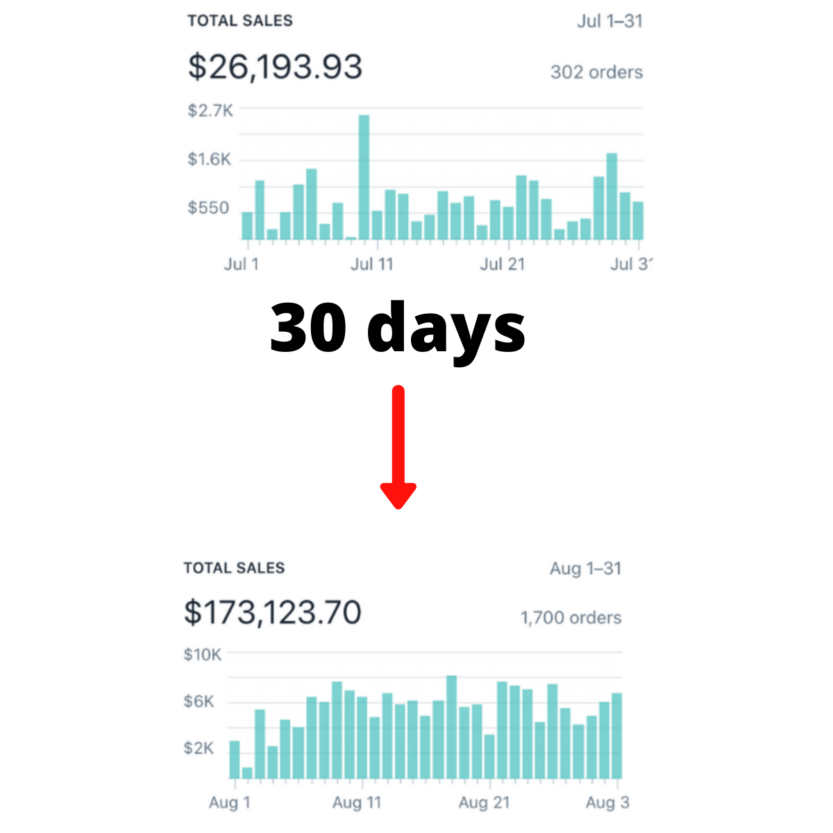 Susanshaw.com - $26k/mo to $173k/mo in 30 days with Facebook Ads screenshot