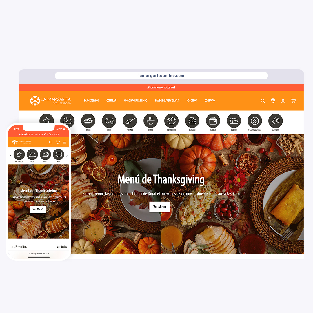 La Margarita Wonderfood | Website Revamp screenshot