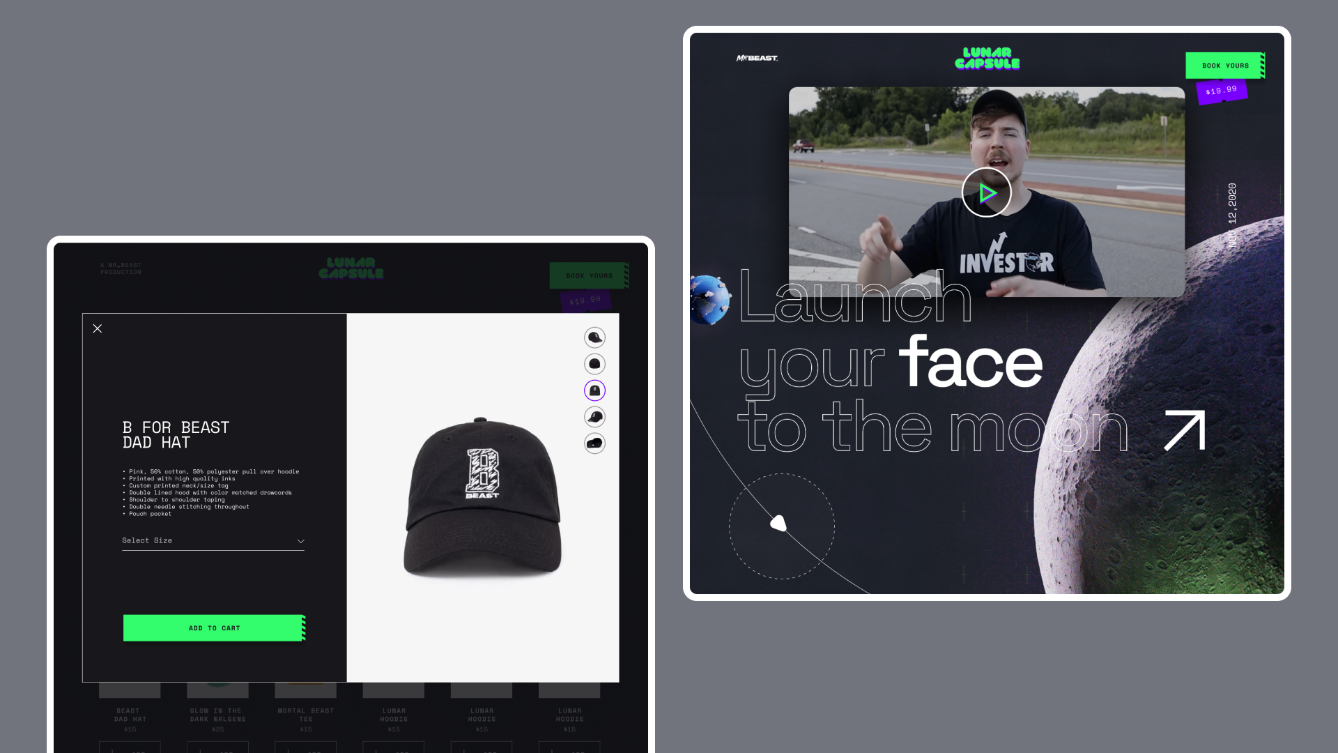 Custom Shopify Theme Development for Mr. Beast's Lunar Capsule
