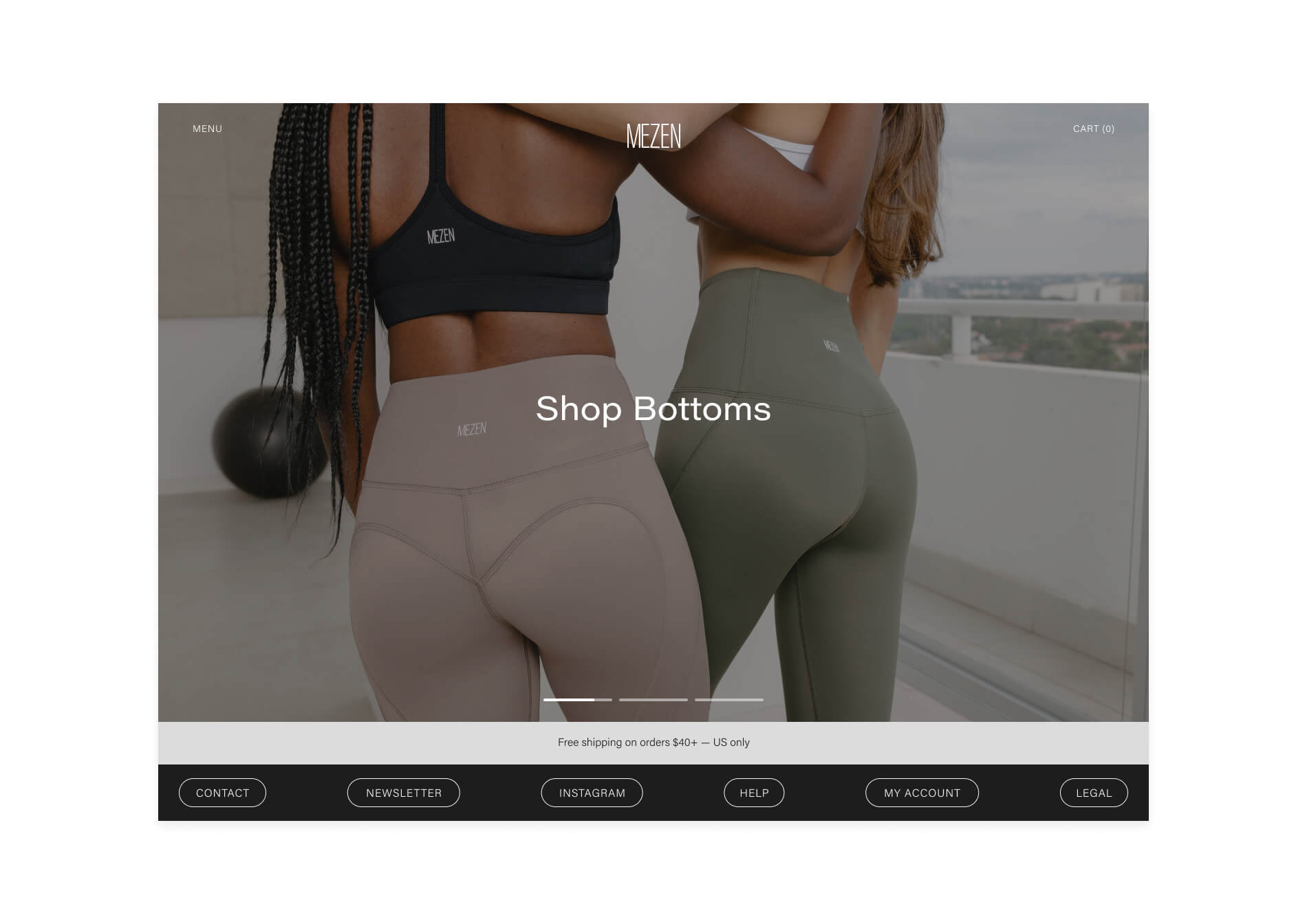 Custom theme design & development for MEZEN screenshot