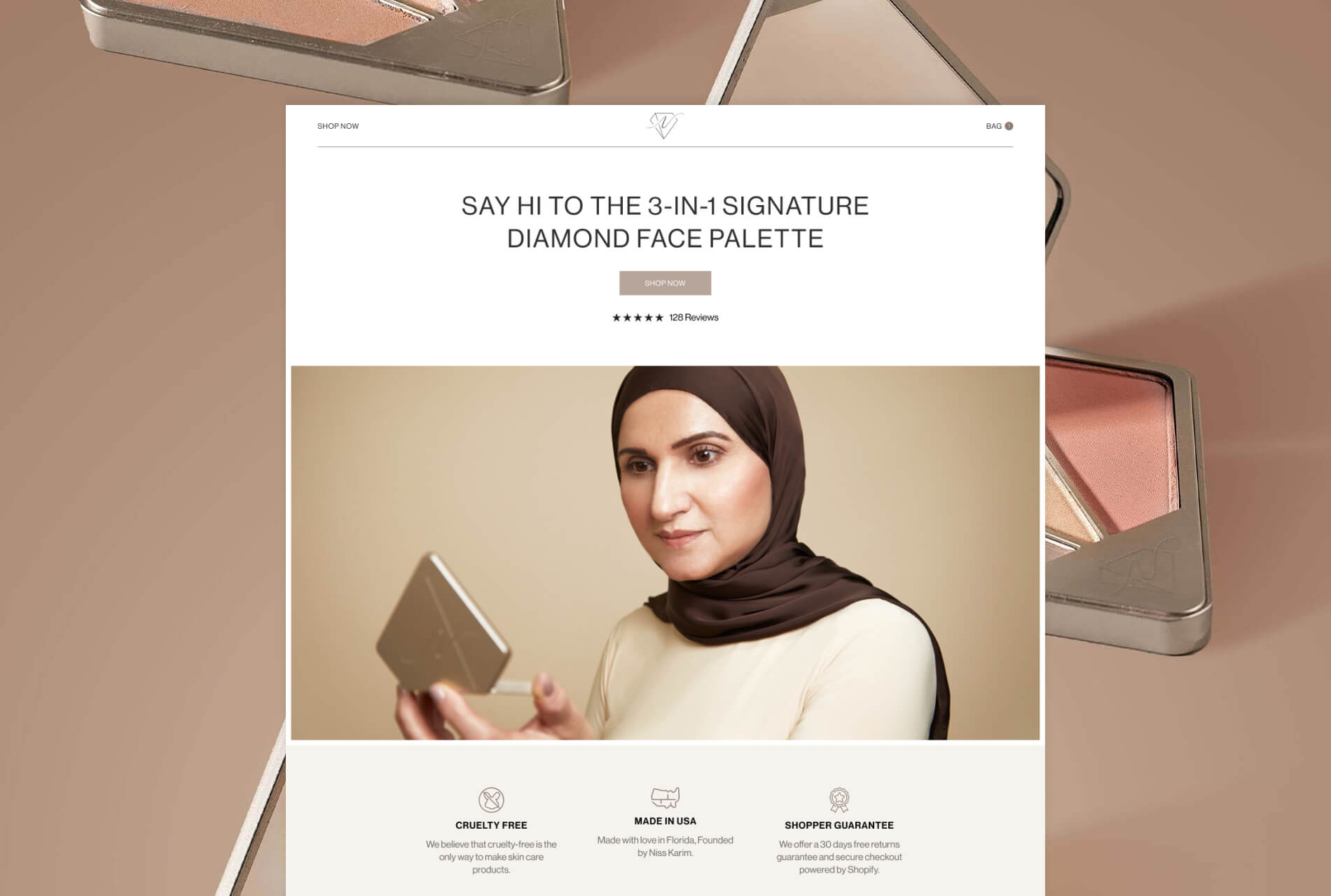 Custom Shopify Theme Design & Development for Niss Makeup