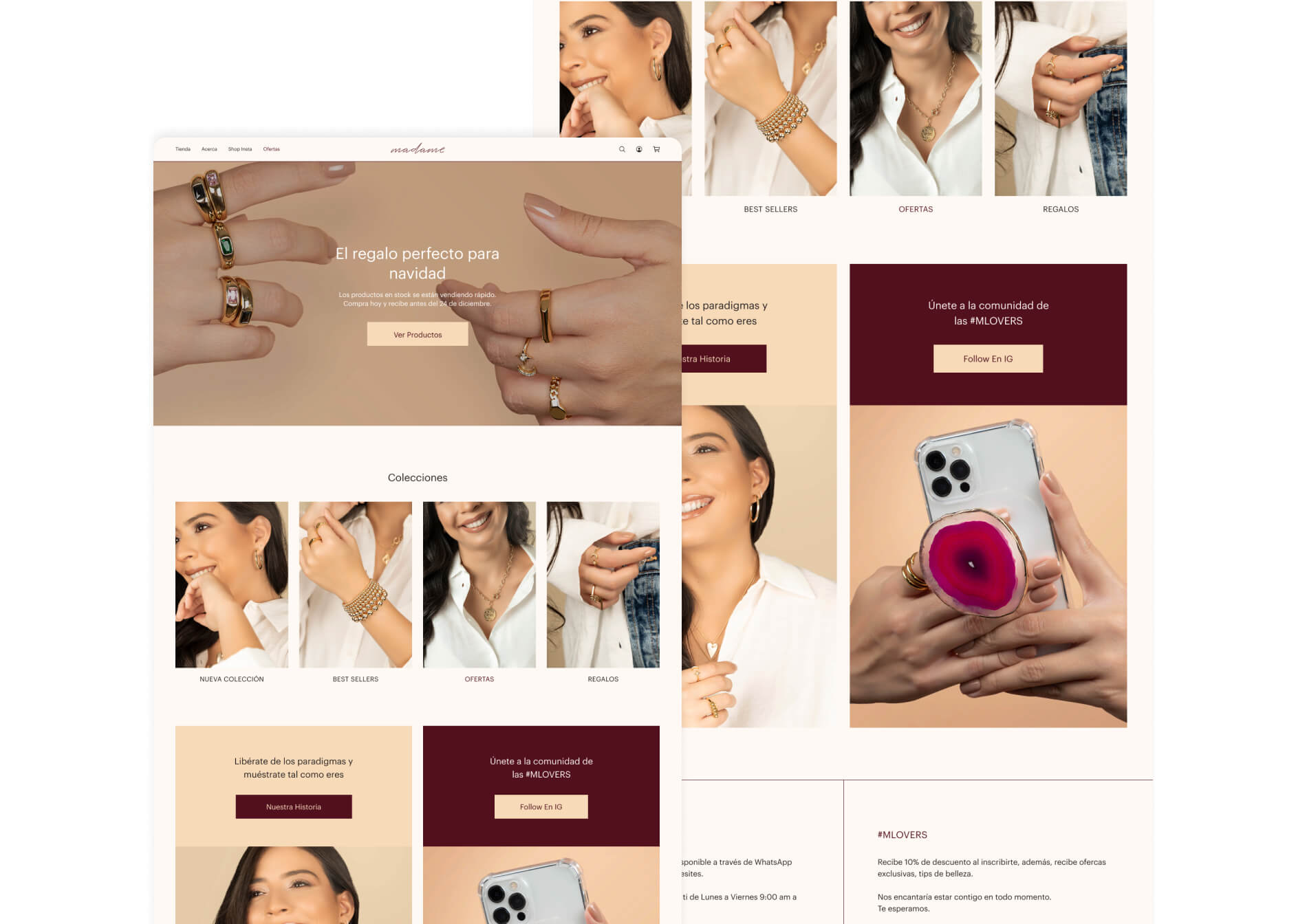 Custom theme design & development for Madame screenshot