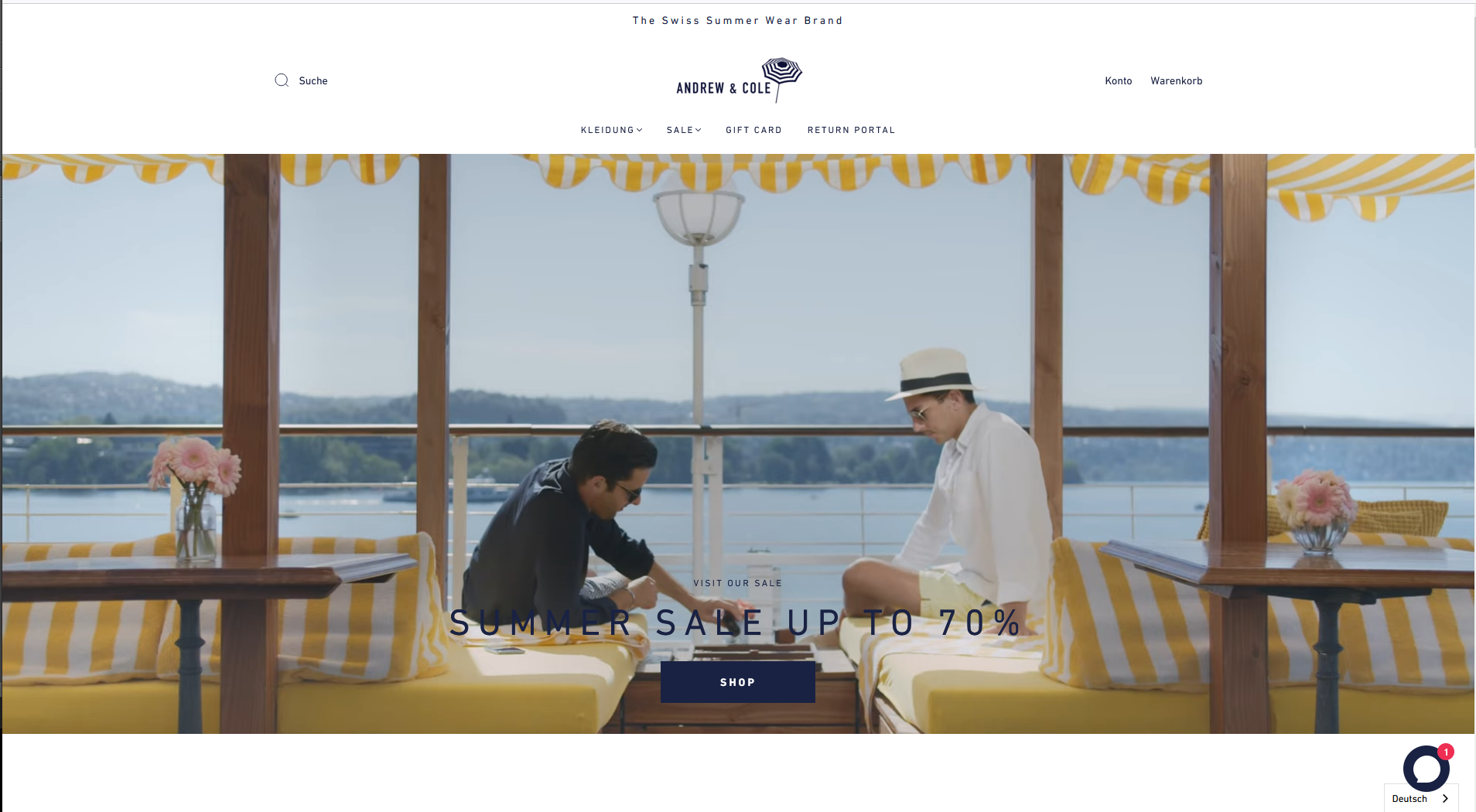 Andrew & Cole - das Züricher Swimmwear Label screenshot