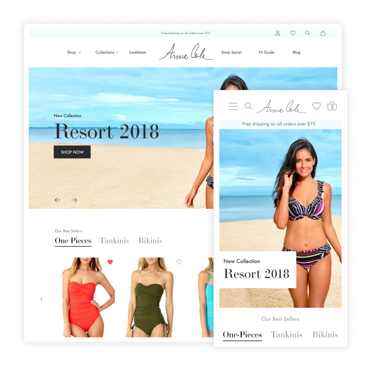 Dedicated eCommerce Platform Creation for Anne Cole Swimwear