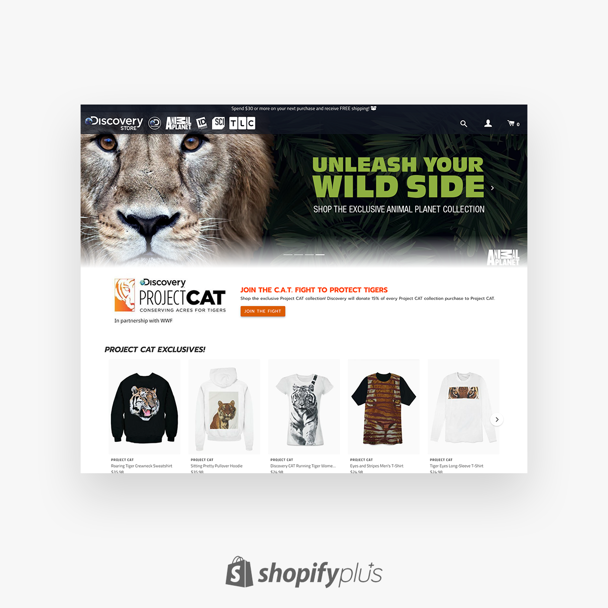 Custom Shopify Plus Theme Development and Functionality for Discovery Channel