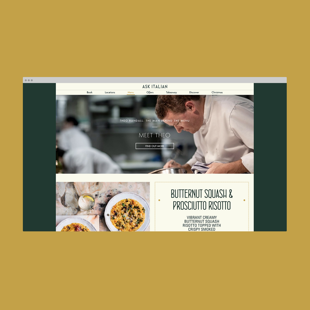 Website Concept and UX Design for Ask Italian