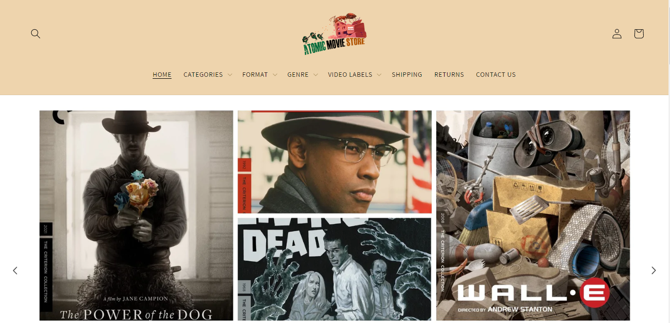 Complete Shopify Store Redesign for Atomic Movie Store