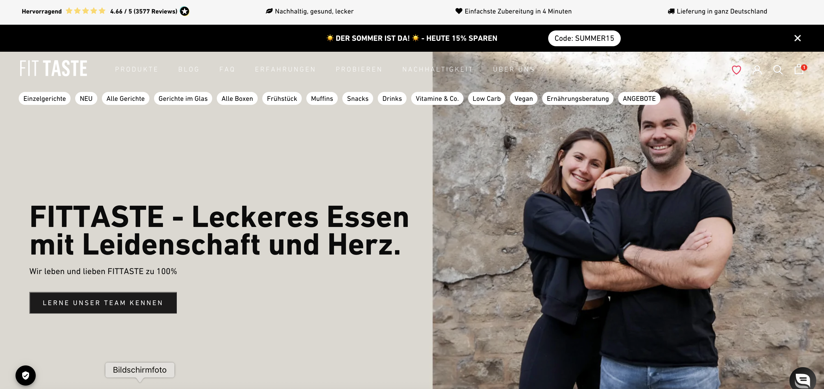 Shop-Relaunch für FITTASTE: Steigerung der Conversion Rate um 101%