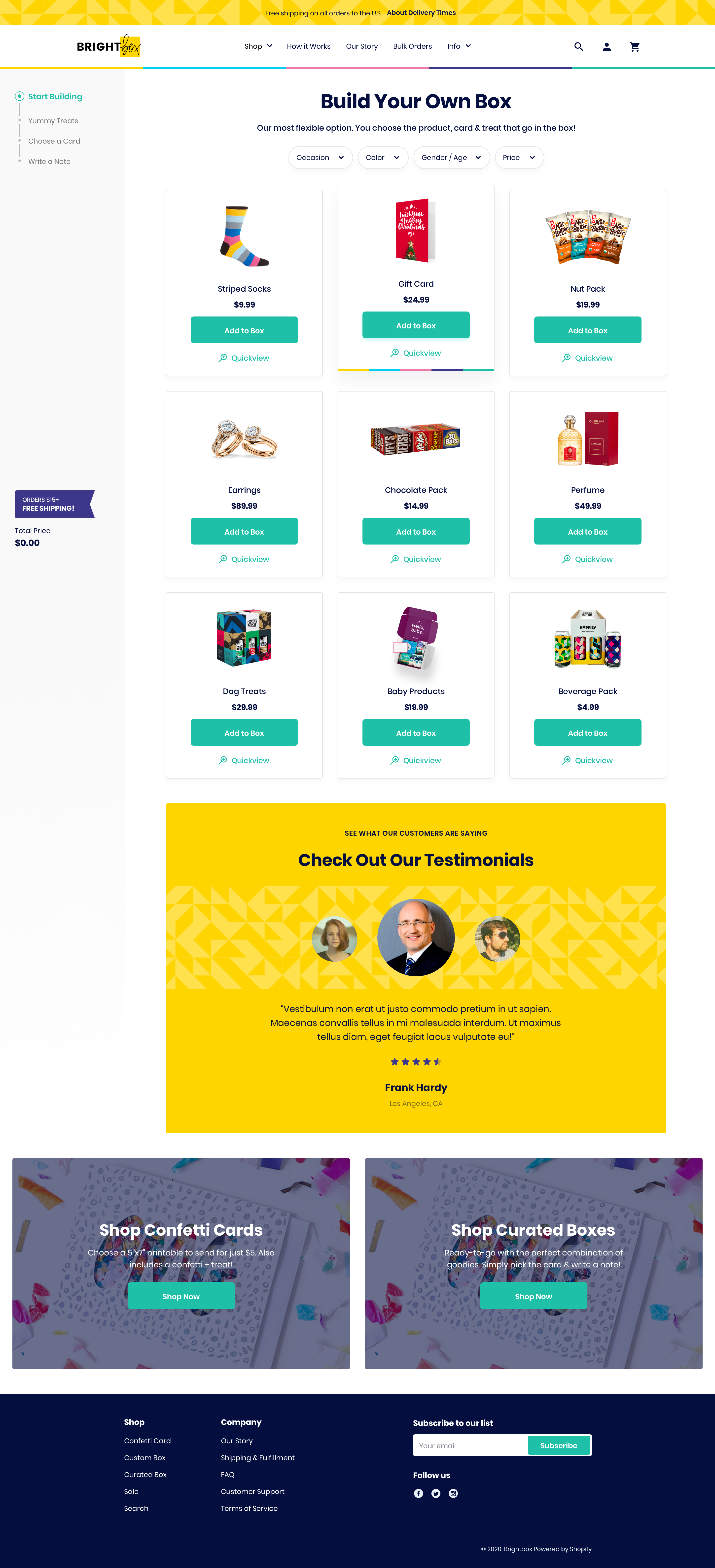 Custom 'Build a Box' Feature Development for Bright Box