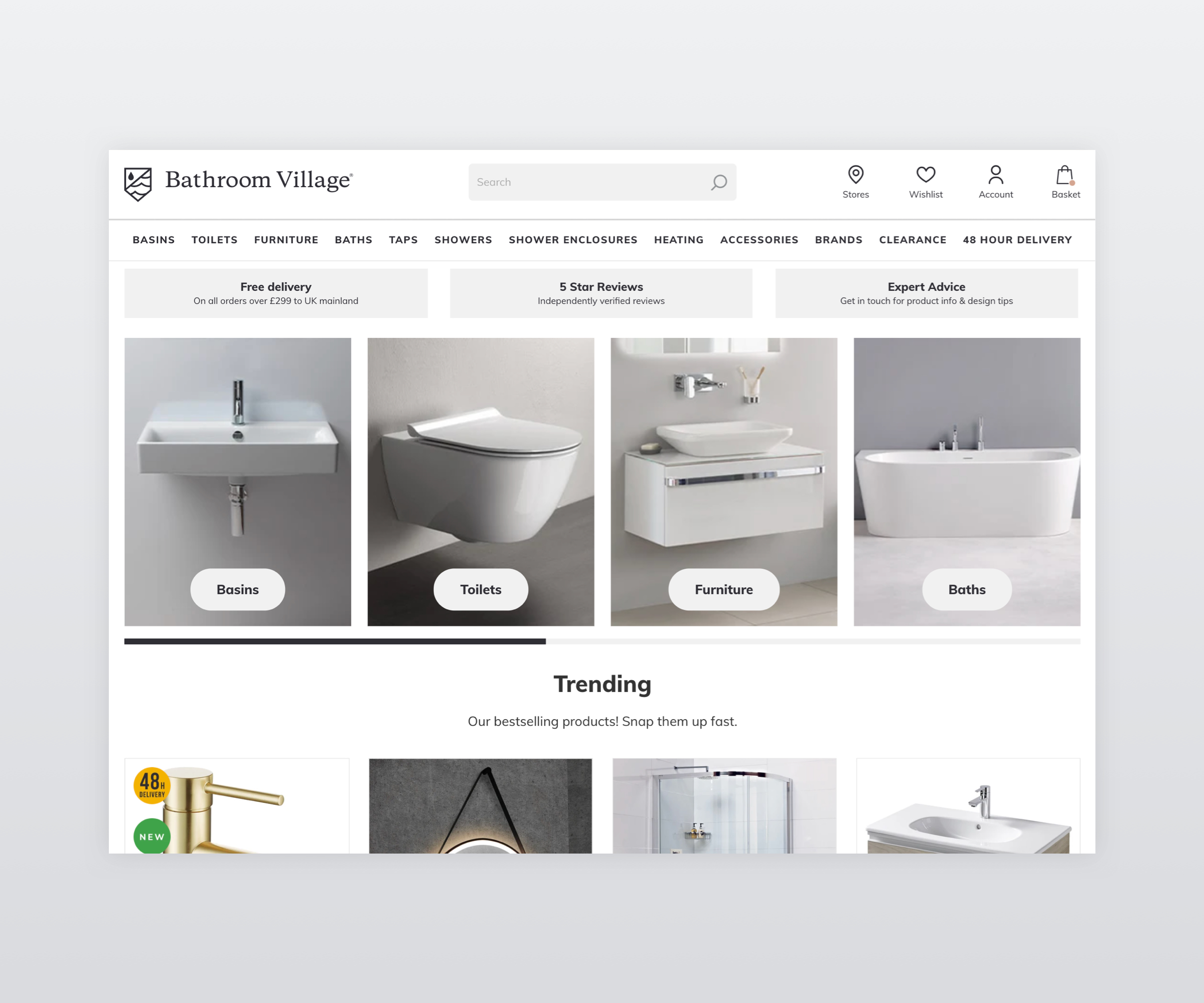 Doubling sales for Bathroom Village screenshot