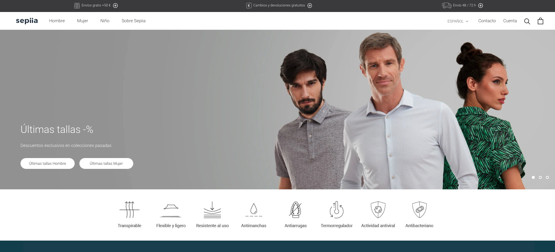 Sepiia migración a Shopify screenshot