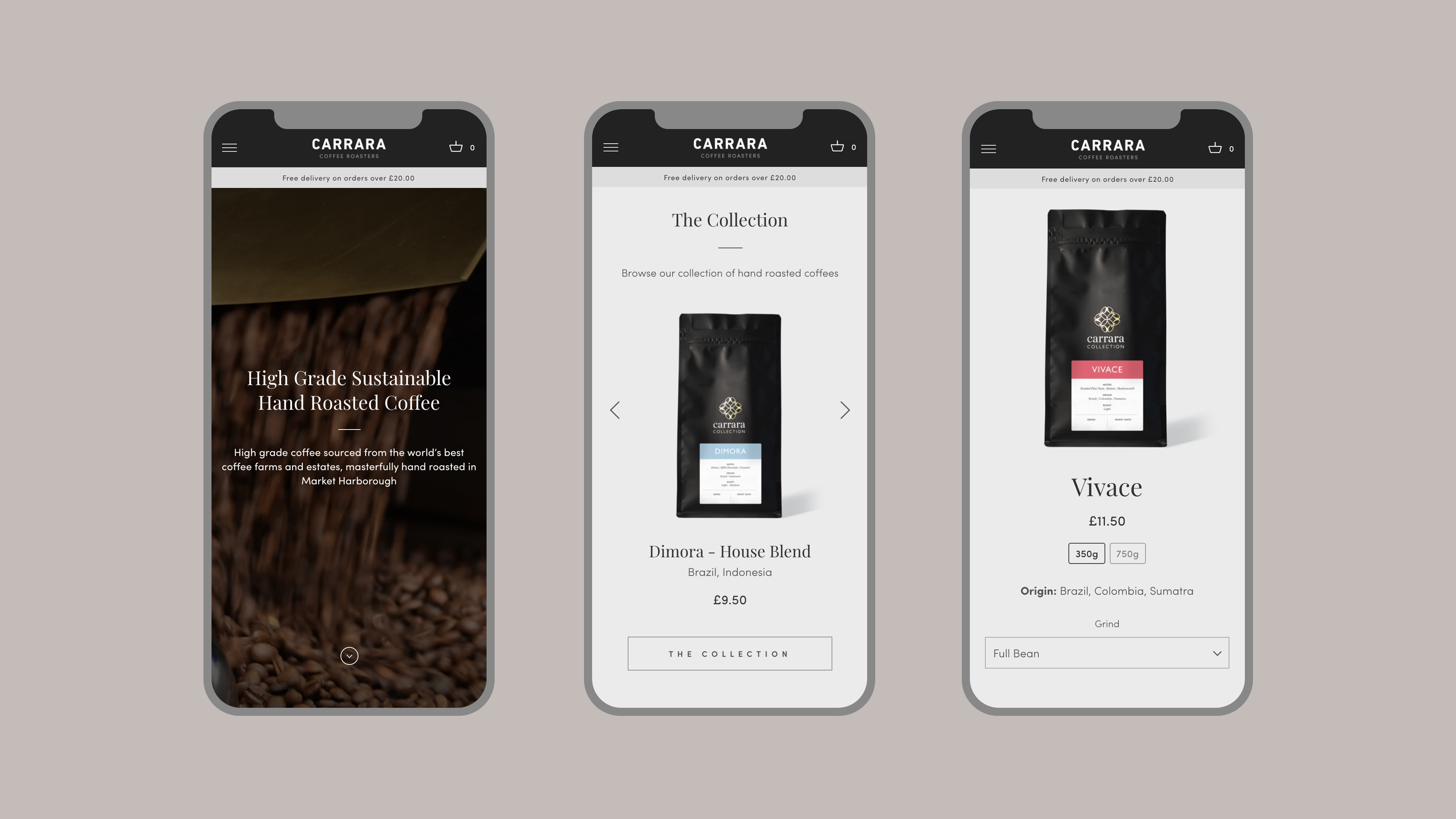 Carrara Coffee Roasters screenshot