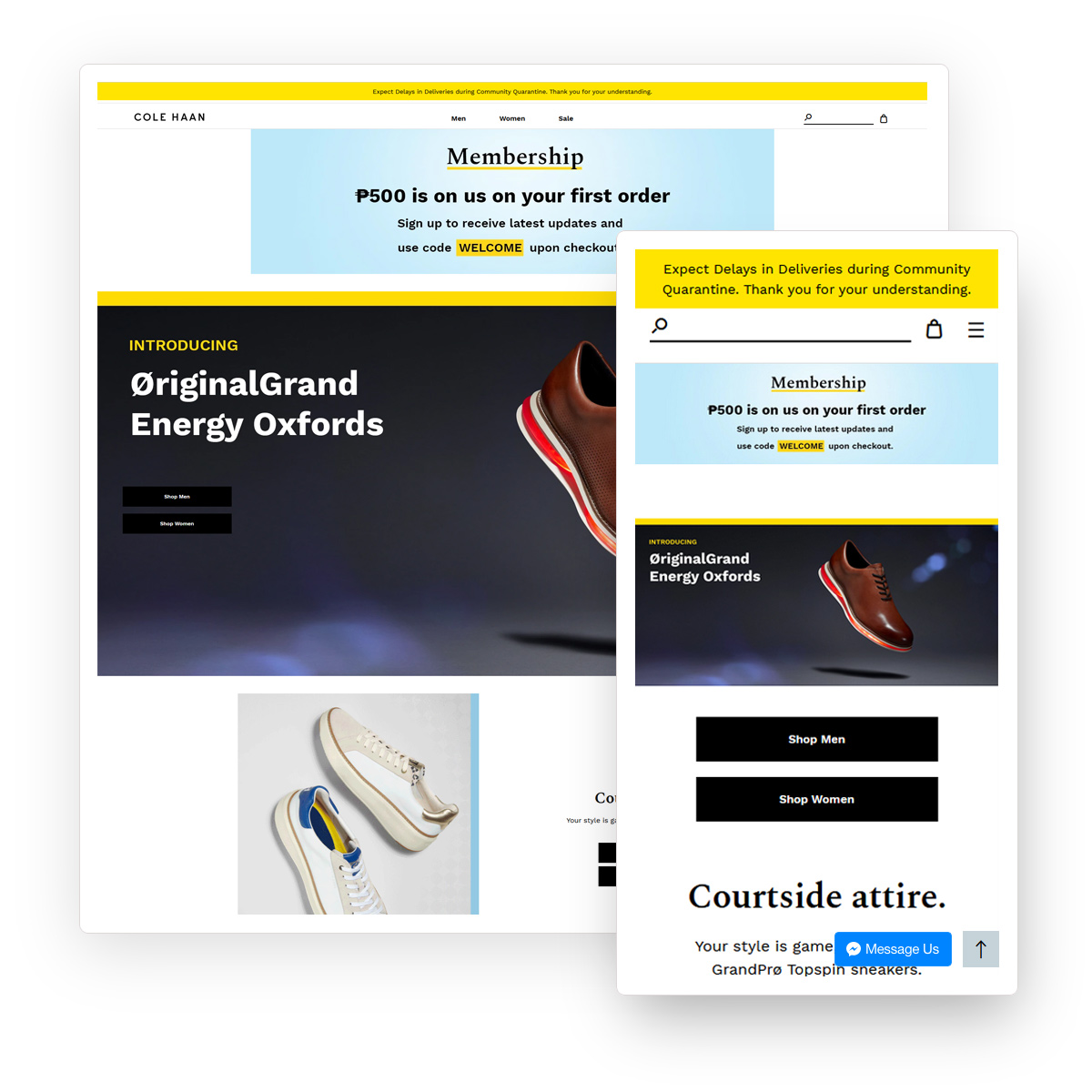 Cole Haan Philippines screenshot