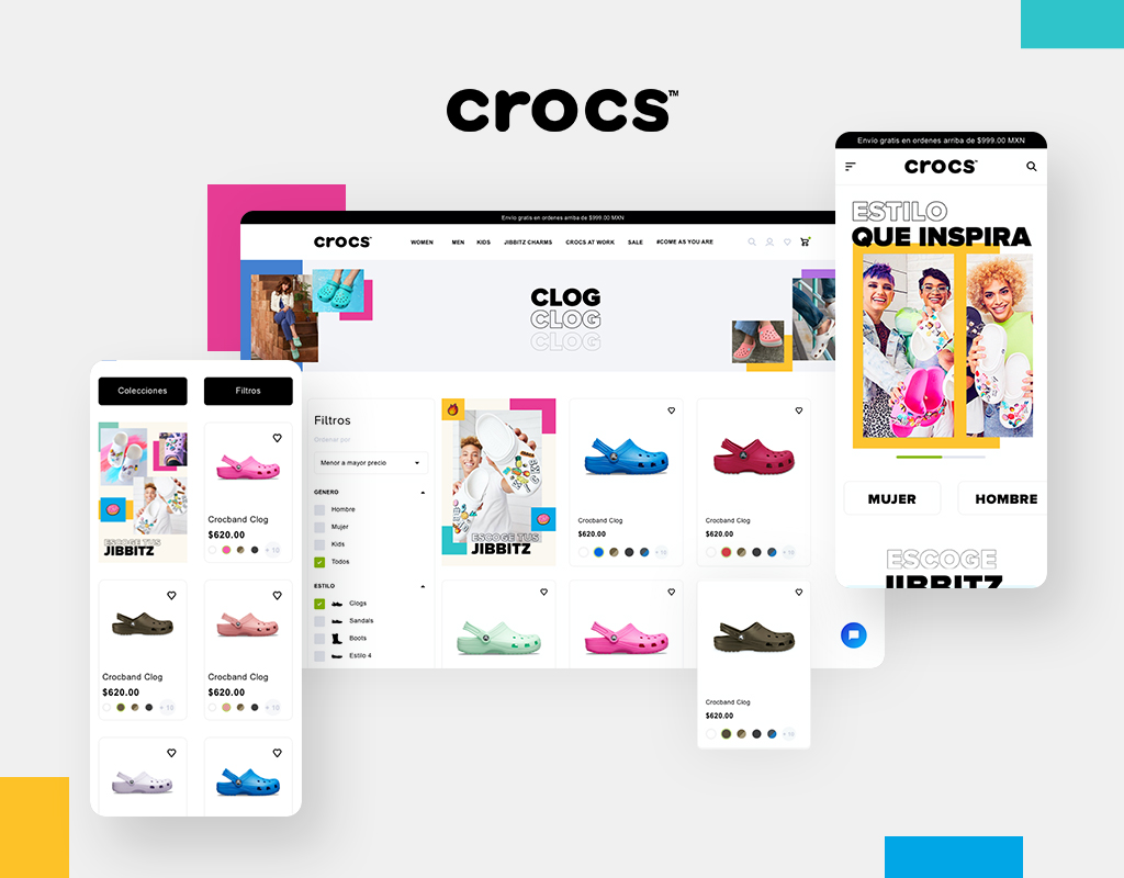 Crocs México screenshot